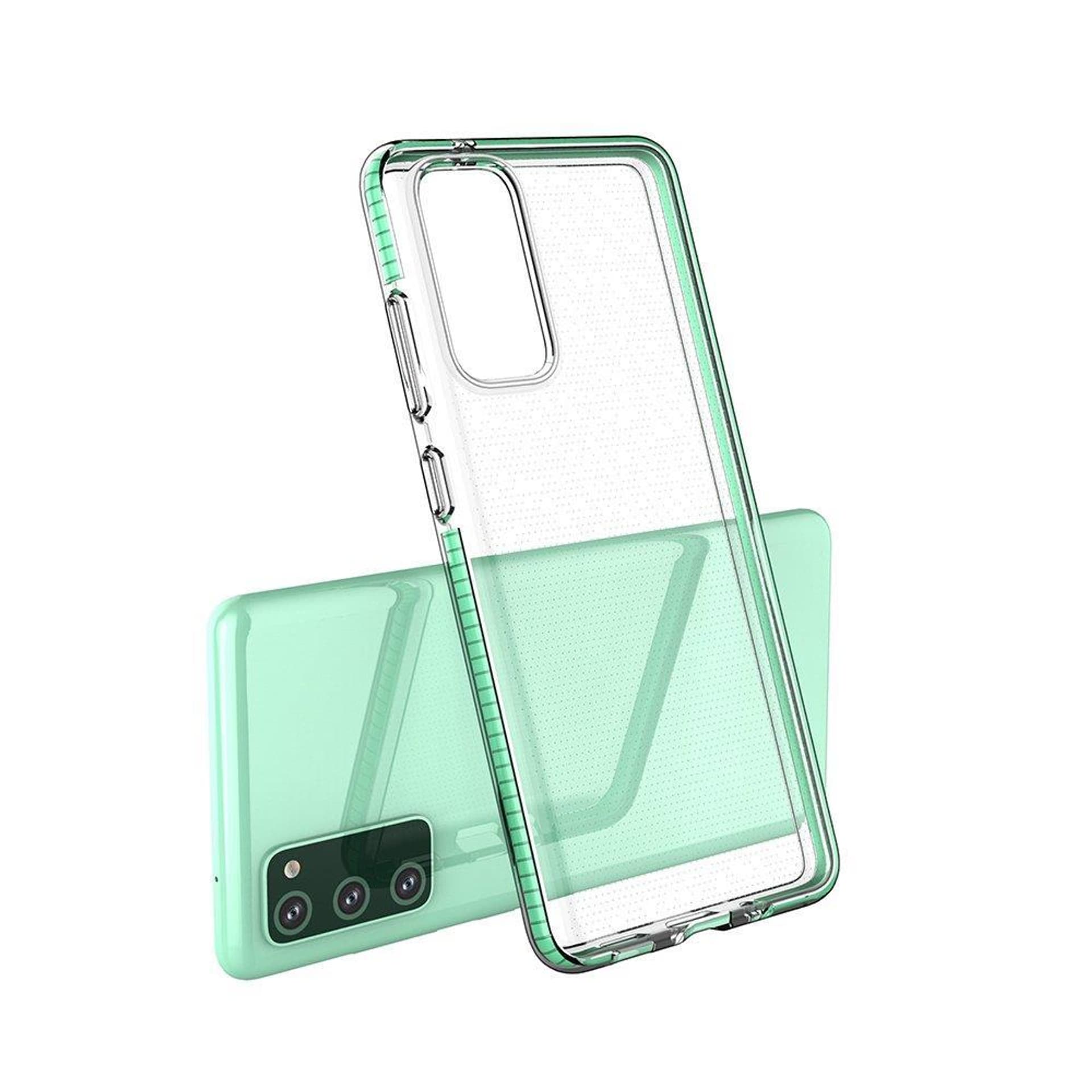 

Spring Case pokrowiec żelowe etui z kolorową ramką do Samsung Galaxy A72 4G miętowy