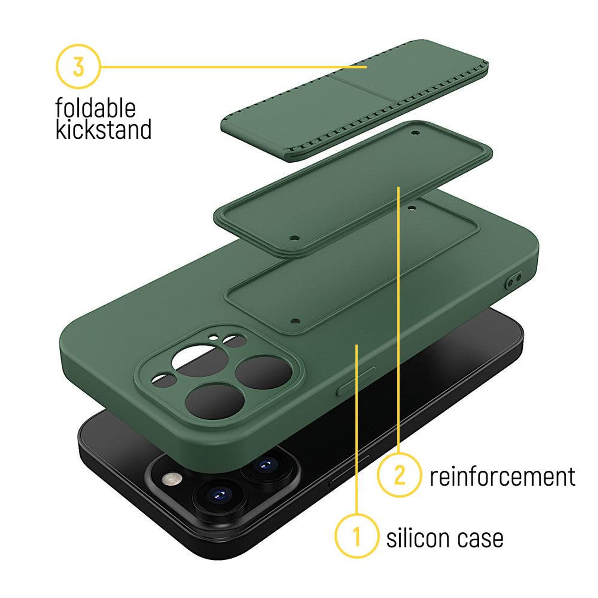 

Wozinsky Kickstand Case silikonowe etui z podstawką etui Samsung Galaxy A73 czerwone