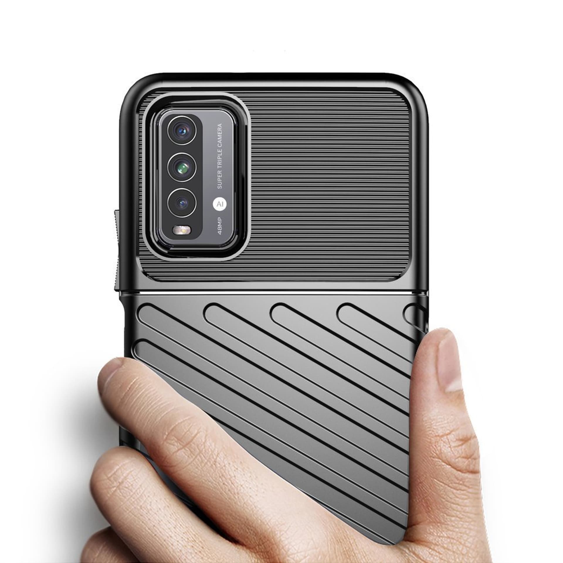 

Thunder Case elastyczne pancerne etui pokrowiec Xiaomi Poco M3 / Xiaomi Redmi 9T czarny
