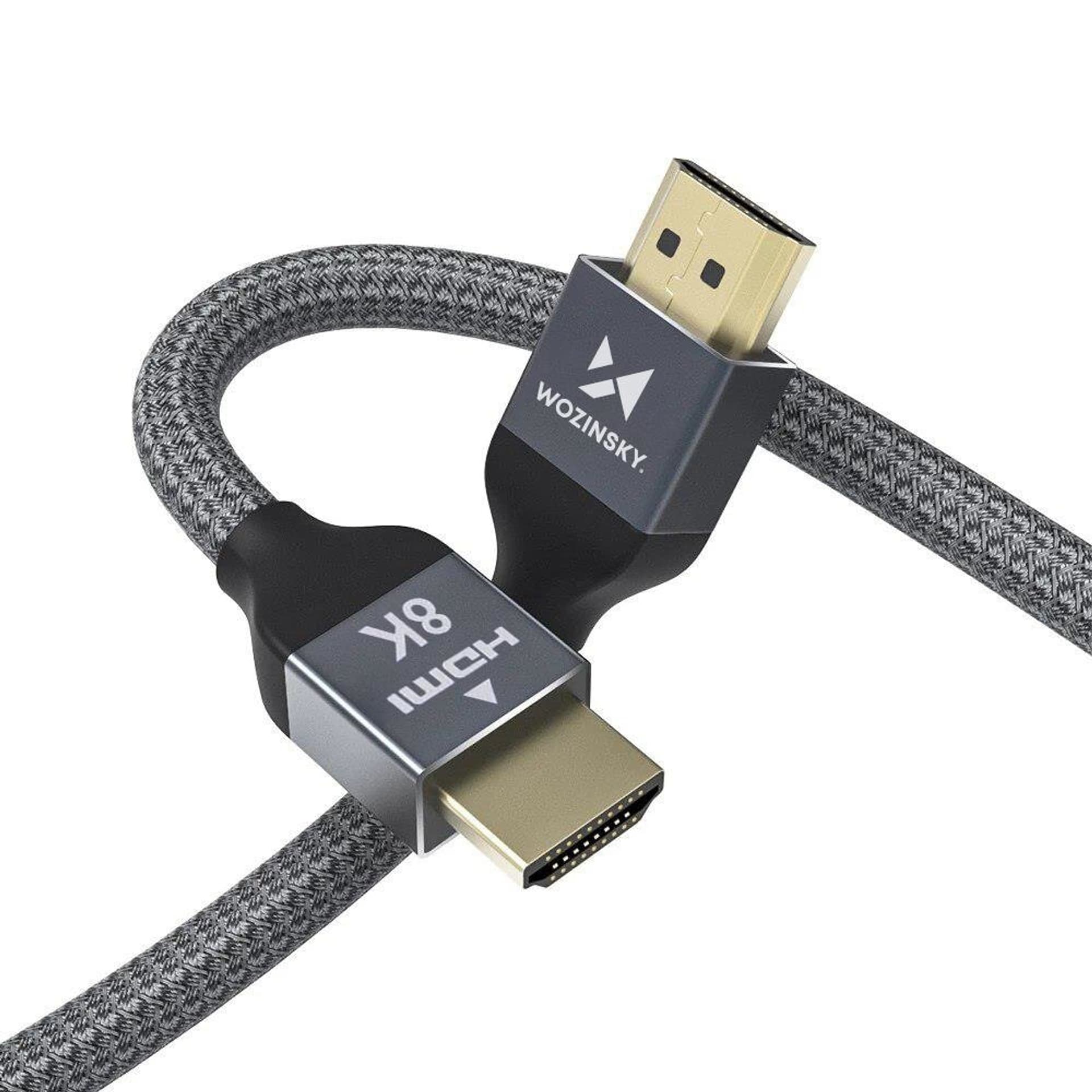 

Wozinsky kabel HDMI 2.1 8K 60 Hz 48 Gbps / 4K 120 Hz / 2K 144 Hz 1 m srebrny (WHDMI-10)