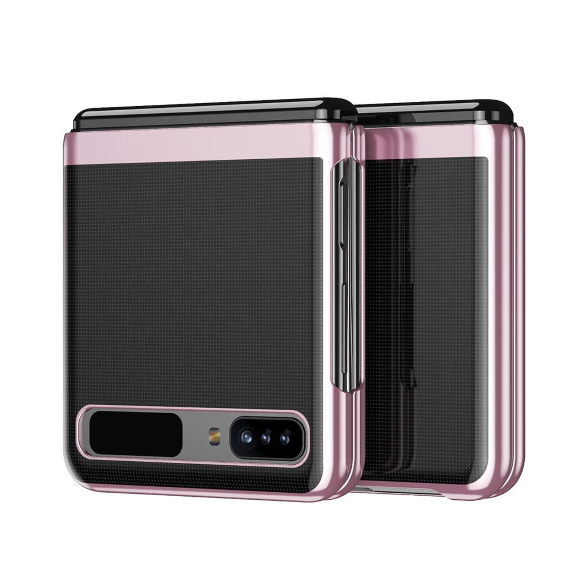 

Plating Case hard case pokrowiec etui z metaliczną ramką Samsung Galaxy Z Flip różowy