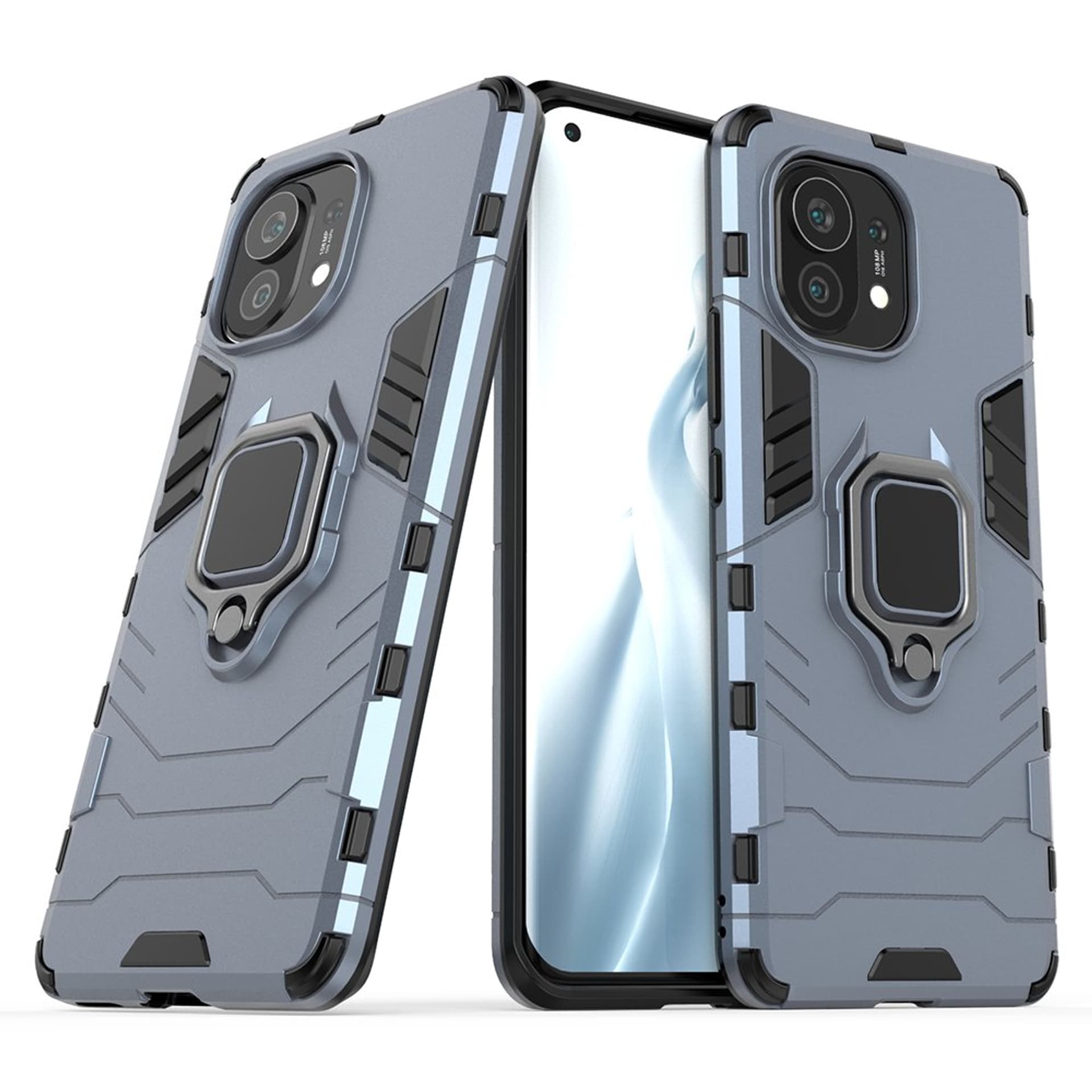 

Ring Armor pancerne hybrydowe etui pokrowiec + magnetyczny uchwyt Xiaomi Mi 11 niebieski
