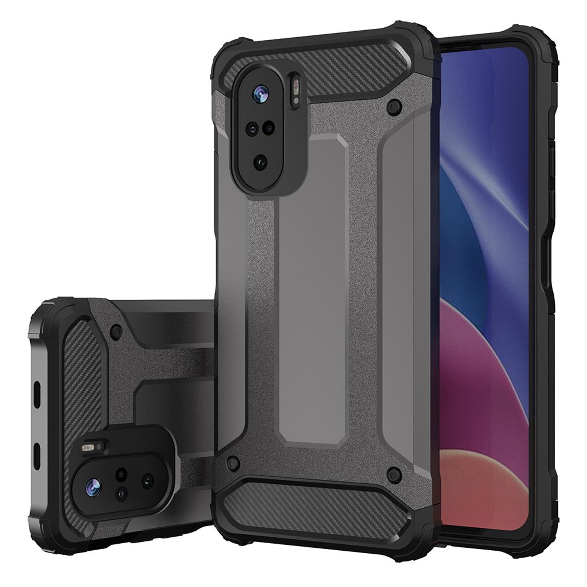 

Hybrid Armor pancerne hybrydowe etui pokrowiec Xiaomi Redmi K40 Pro+ / K40 Pro / K40 / Poco F3 złoty