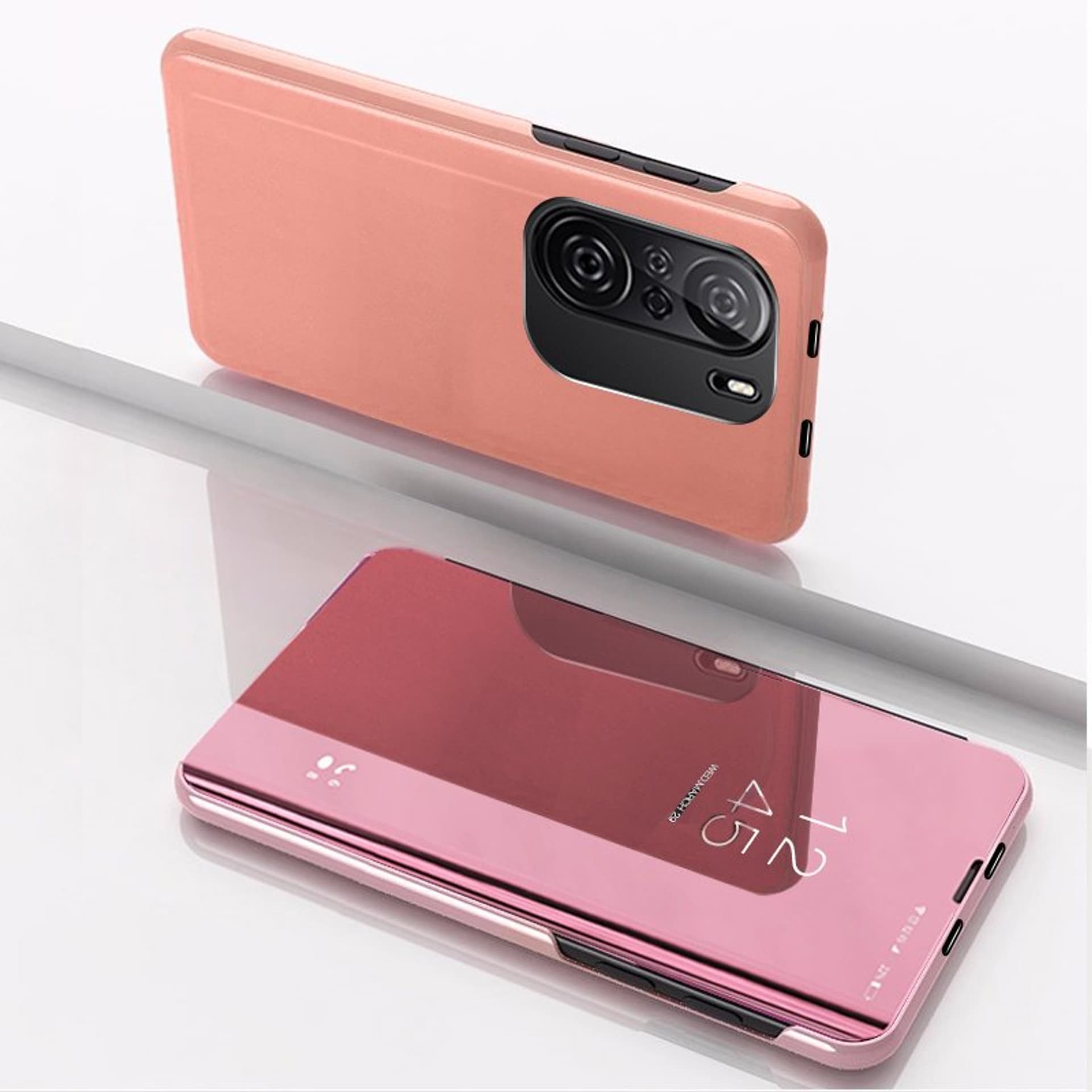 

Clear View Case futerał etui z klapką Xiaomi Redmi K40 Pro+ / K40 Pro / K40 / Poco F3 różowy