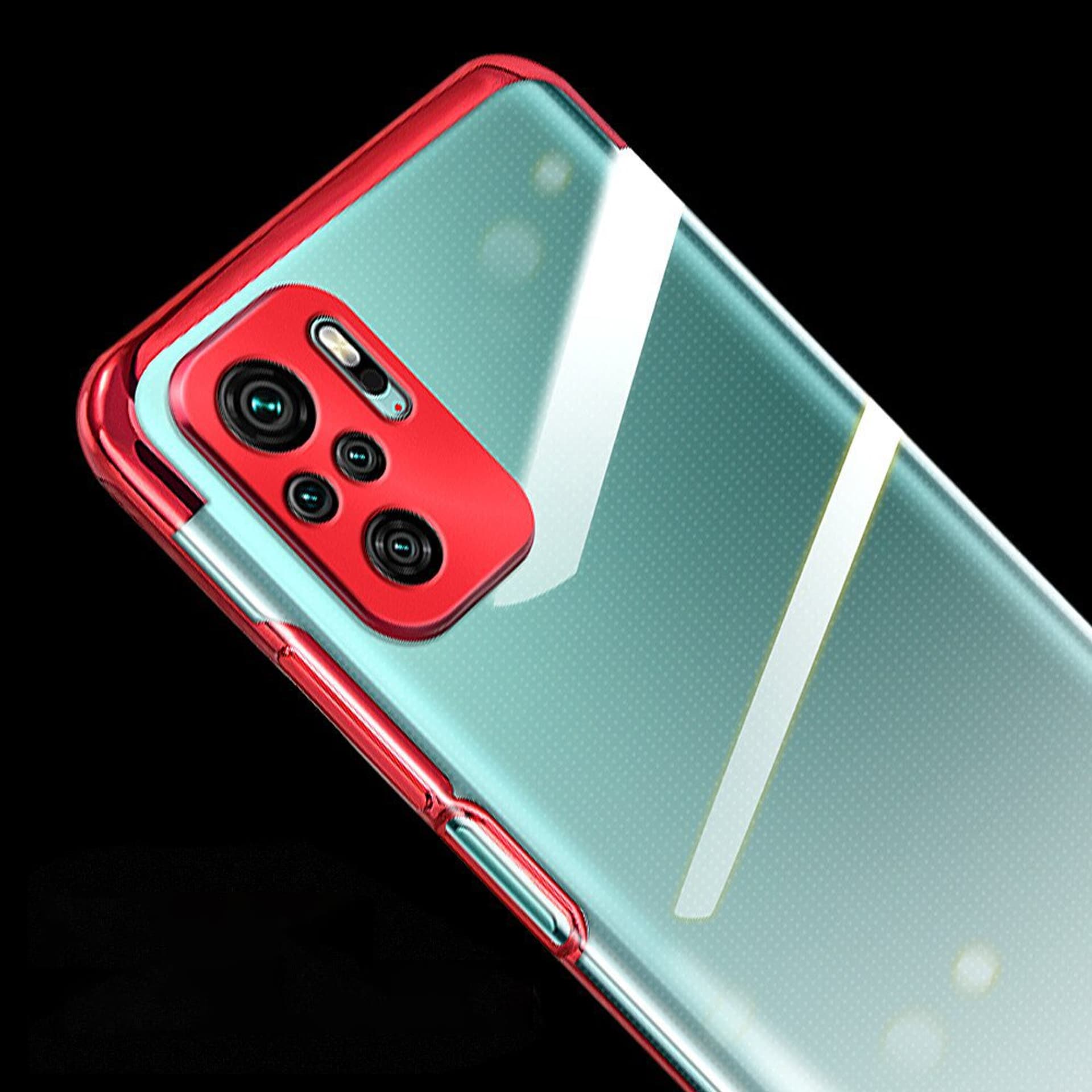

Clear Color case żelowy pokrowiec etui z metaliczną ramką Xiaomi Redmi Note 10 / Redmi Note 10S czarny