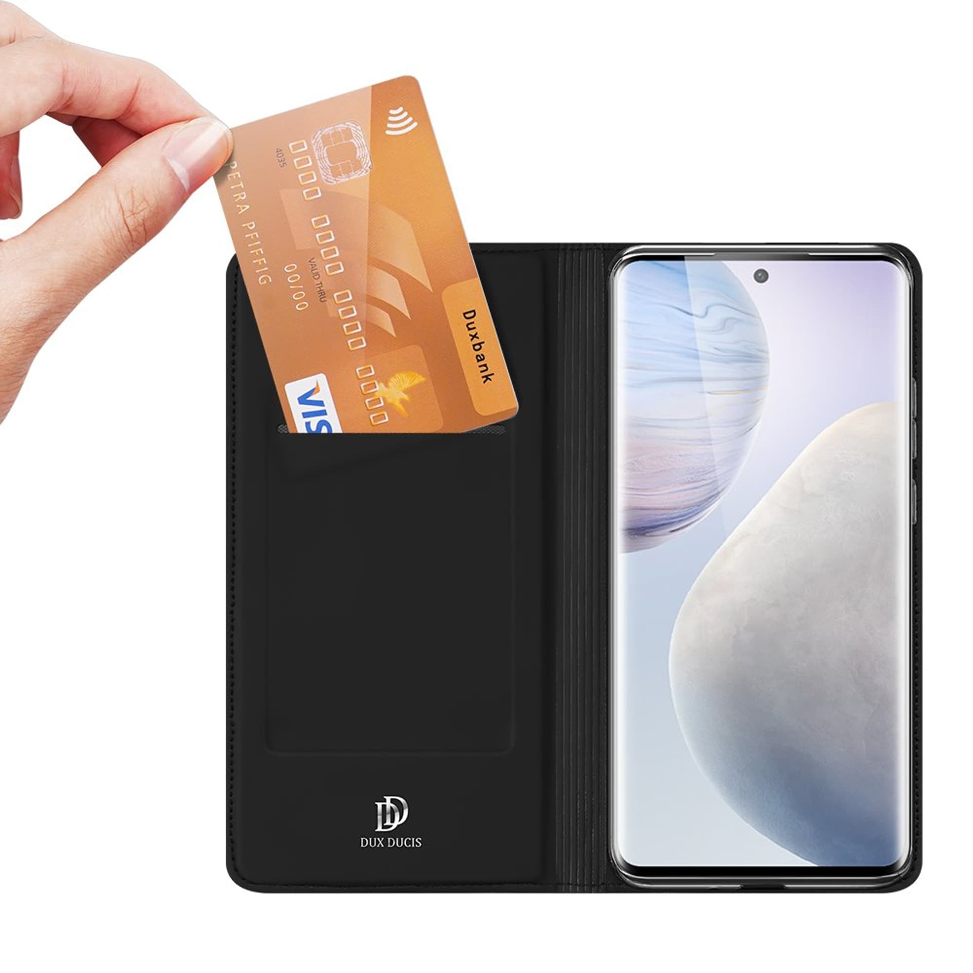 

Dux Ducis Skin Pro kabura etui pokrowiec z klapką Vivo X60 Pro czarny