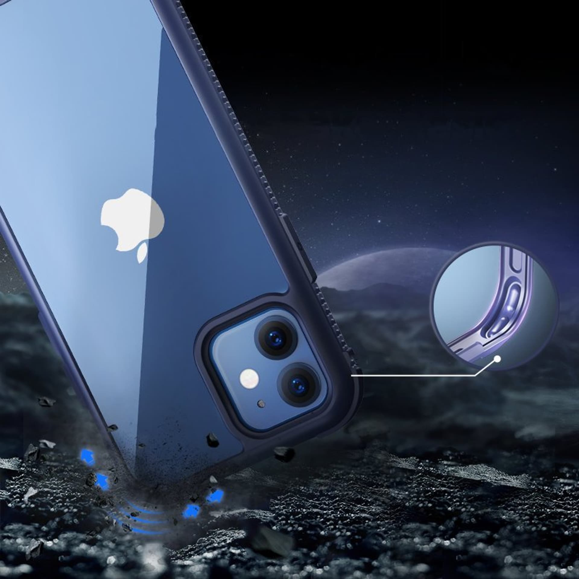 

Joyroom Frigate Series pancerne wytrzymałe etui do iPhone 12 mini niebieski (JR-BP770)