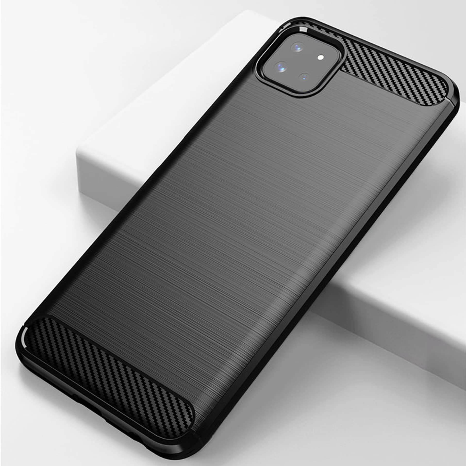 

Carbon Case elastyczne etui pokrowiec Samsung Galaxy A22 5G czarny