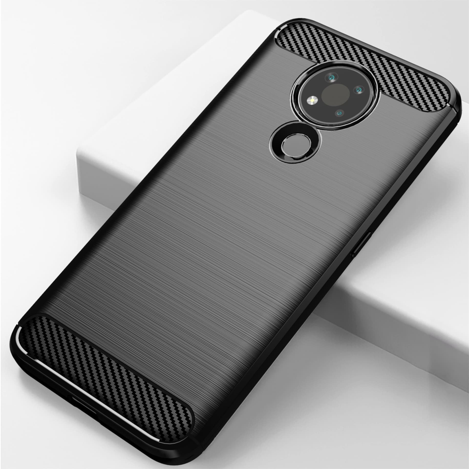 

Carbon Case elastyczne etui pokrowiec Nokia 3.4 czarny
