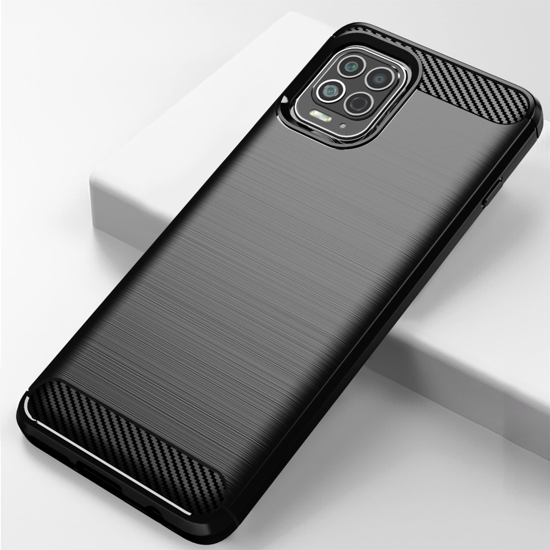

Carbon Case elastyczne etui pokrowiec Motorola Moto G100 / Edge S czarny