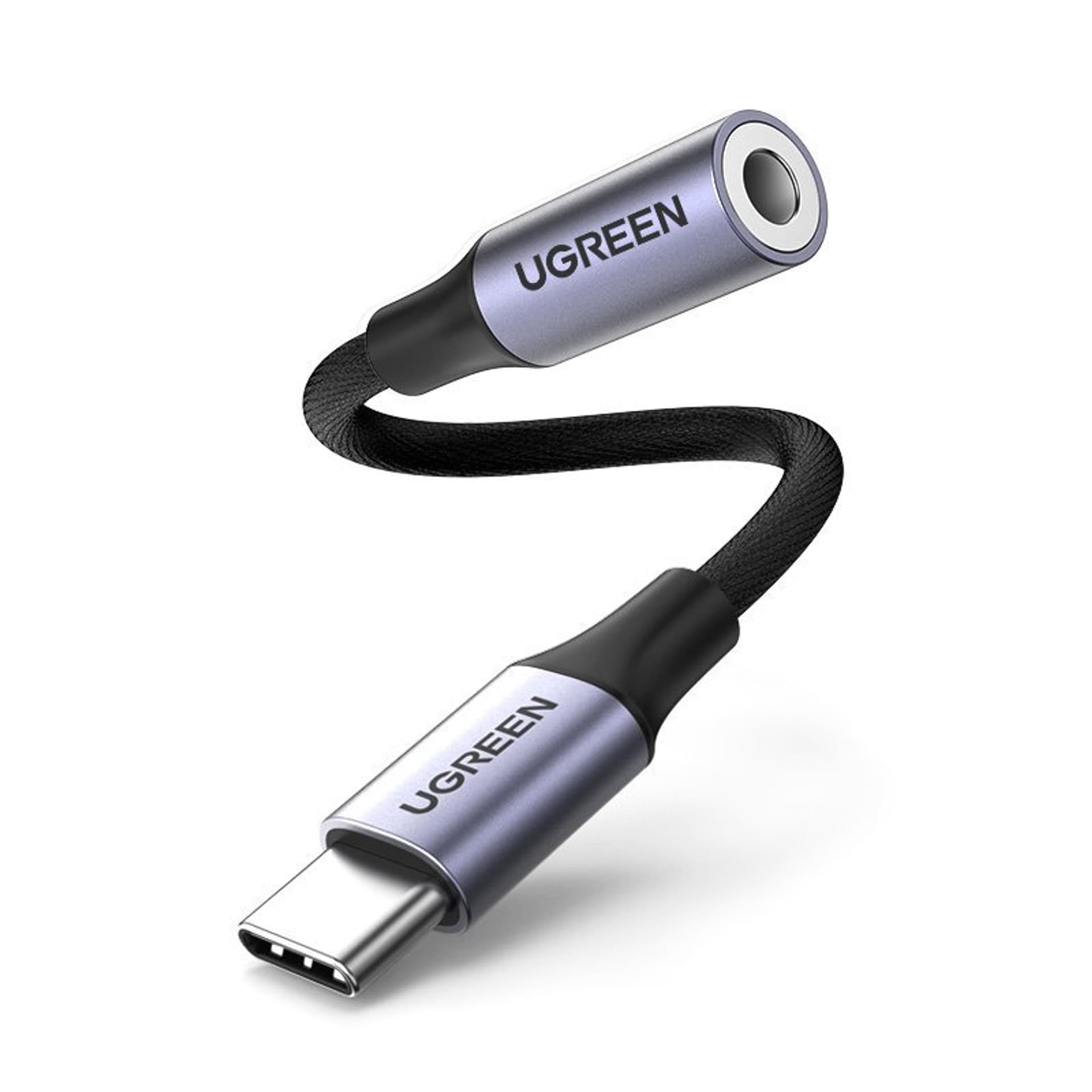 

Ugreen przejściówka do słuchawek z 3,5 mm mini jack na USB Typ C 10 cm czarny (AV161 50631)