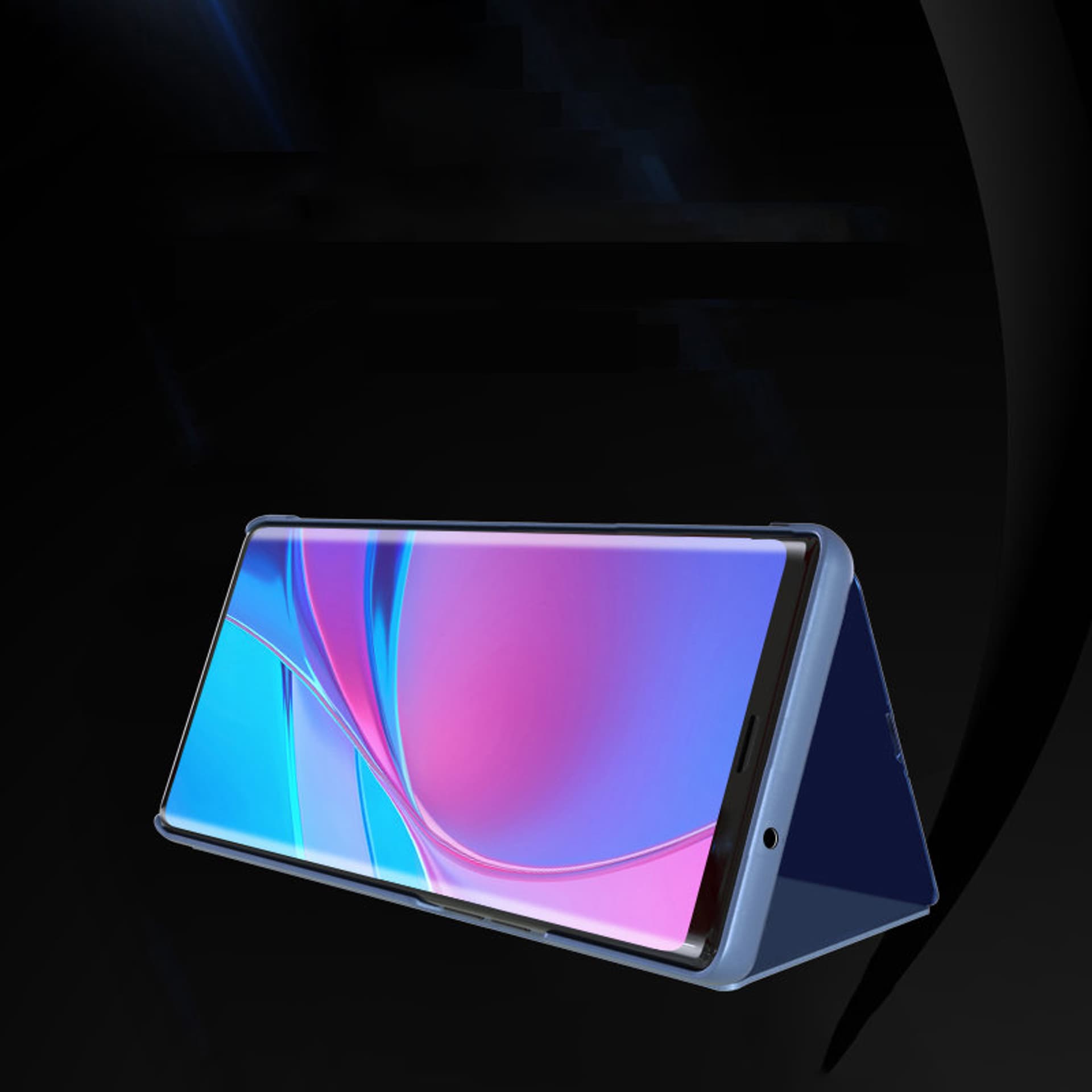 

Clear View Case futerał etui z klapką Samsung Galaxy A22 4G czarny