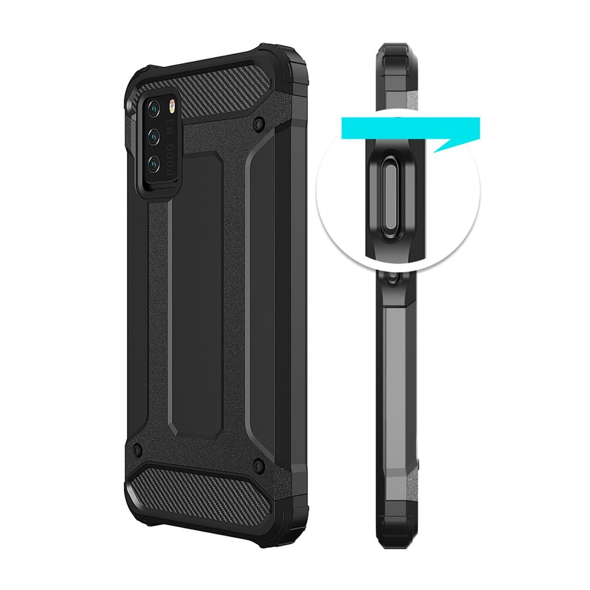 

Hybrid Armor pancerne hybrydowe etui pokrowiec Xiaomi Redmi Note 10 5G / Poco M3 Pro srebrny