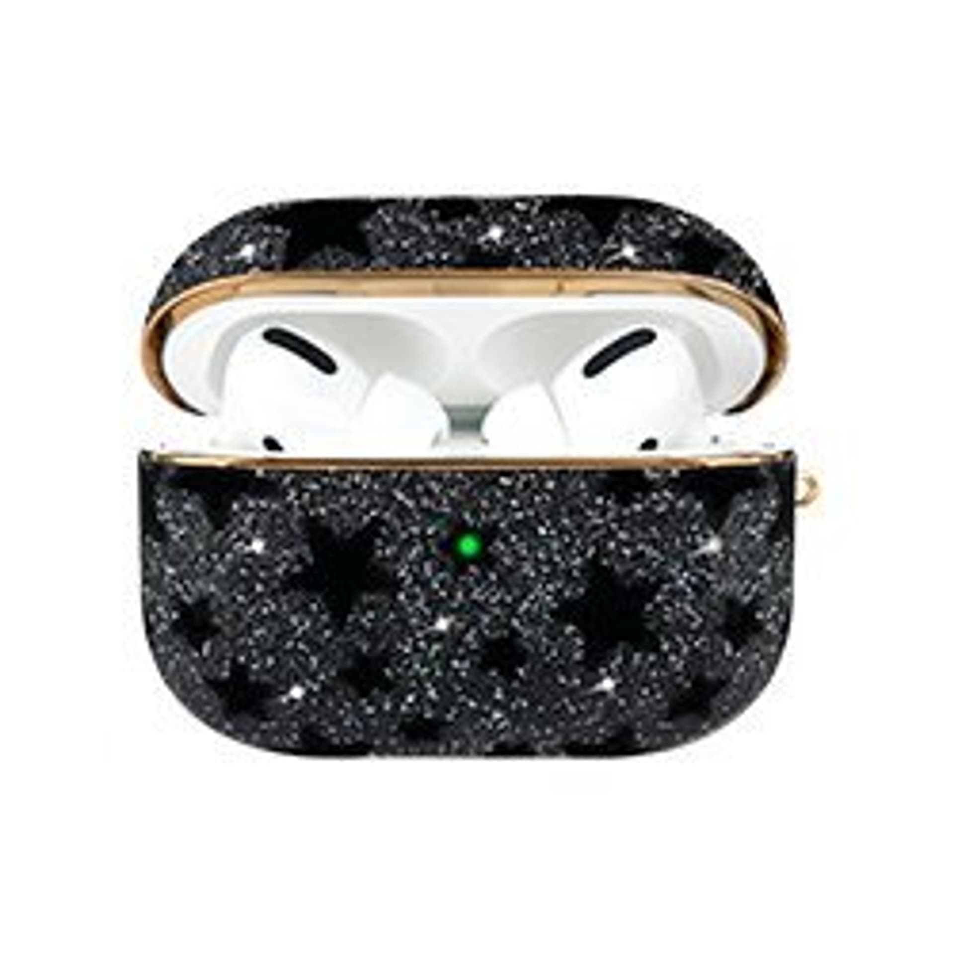 

Kingxbar Black Star Case błyszczące brokatowe kryształowe etui do AirPods Pro czarny
