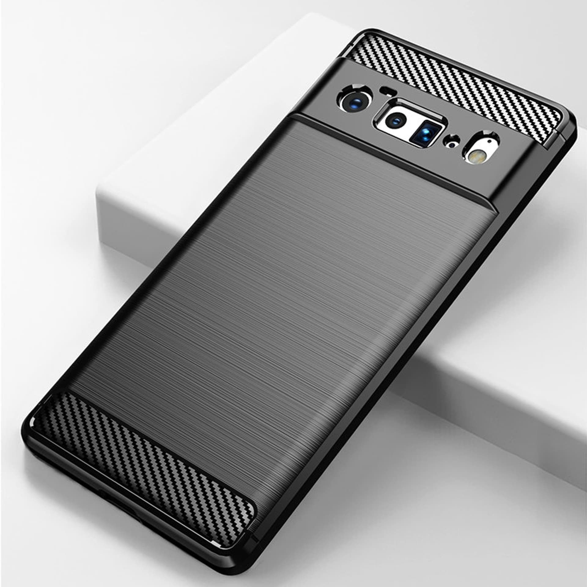 

Carbon Case elastyczne etui pokrowiec Google Pixel 6 Pro czarny