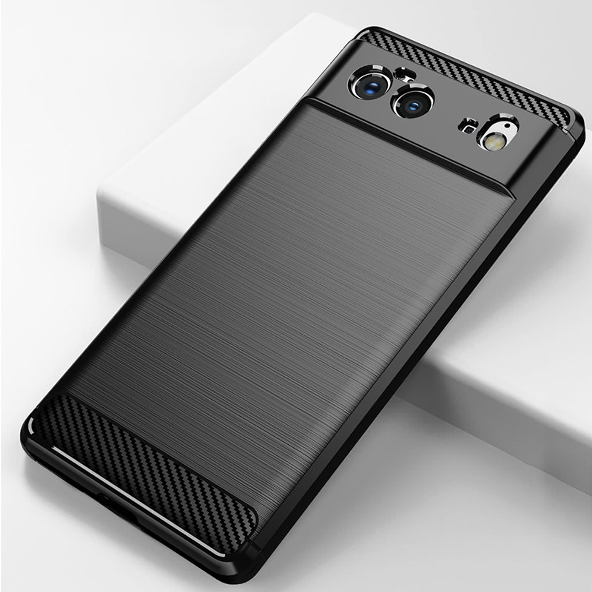 

Carbon Case elastyczne etui pokrowiec Google Pixel 6 czarny