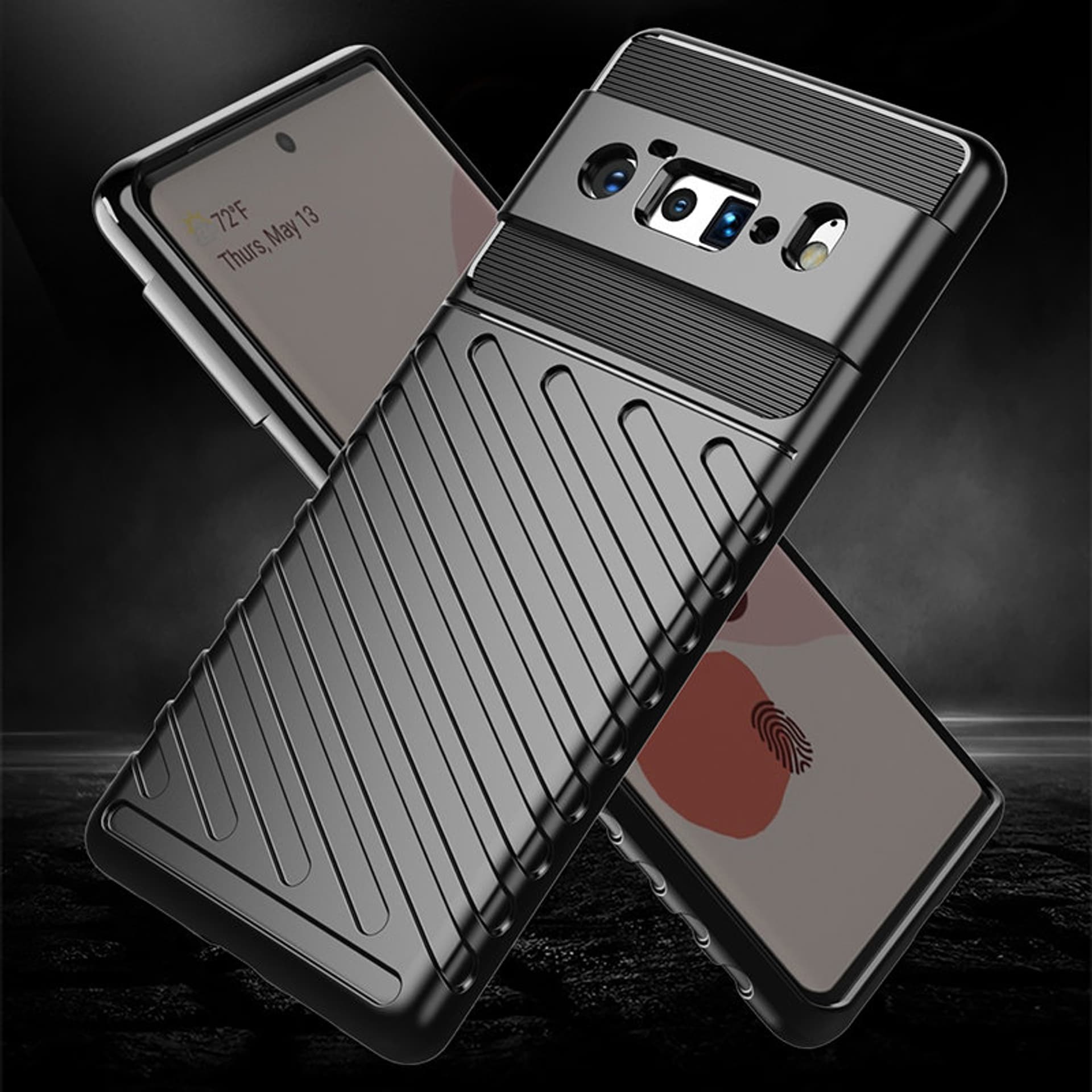 

Thunder Case elastyczne pancerne etui pokrowiec Google Pixel 6 Pro czarny