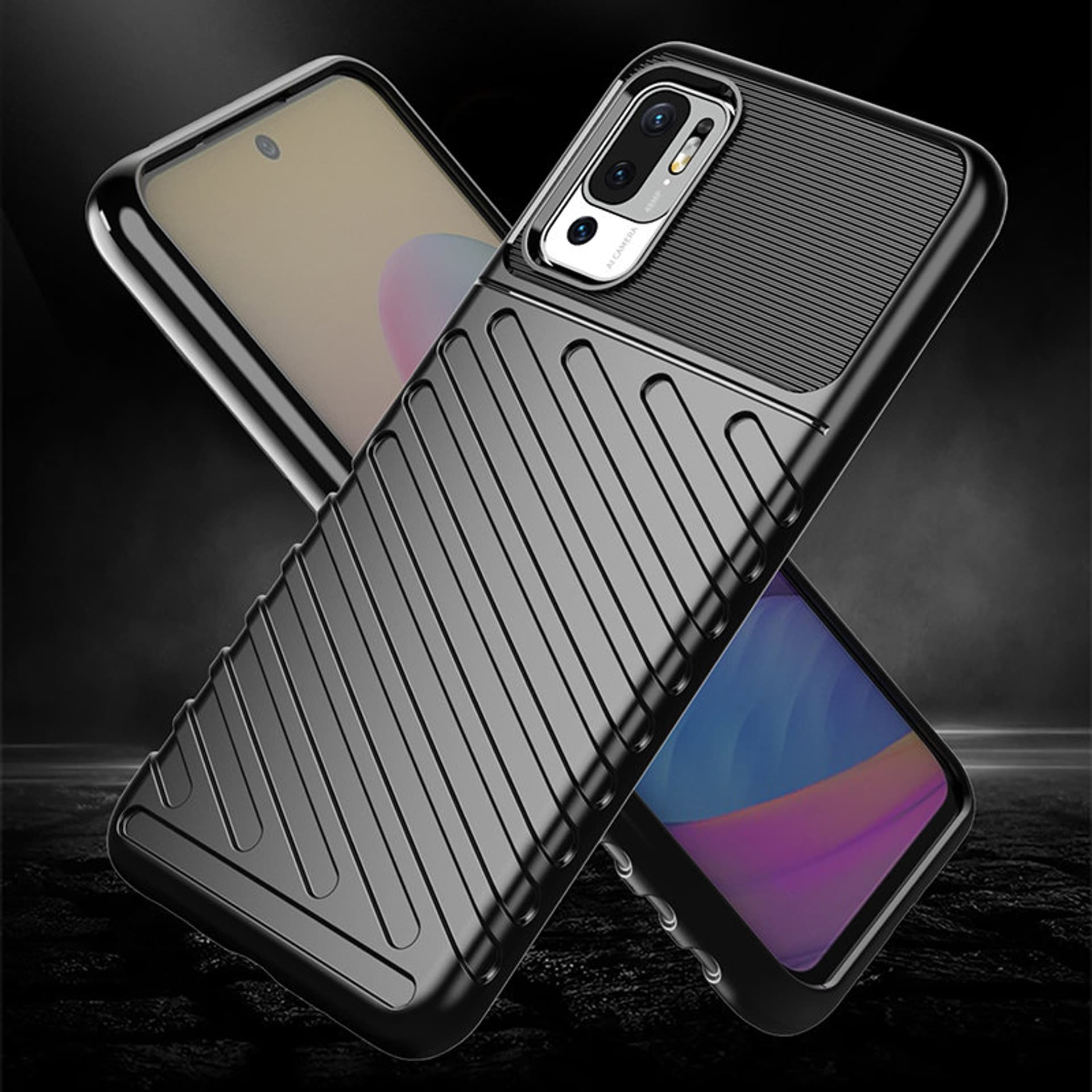 

Thunder Case elastyczne pancerne etui pokrowiec Xiaomi Redmi Note 10 5G / Poco M3 Pro niebieski