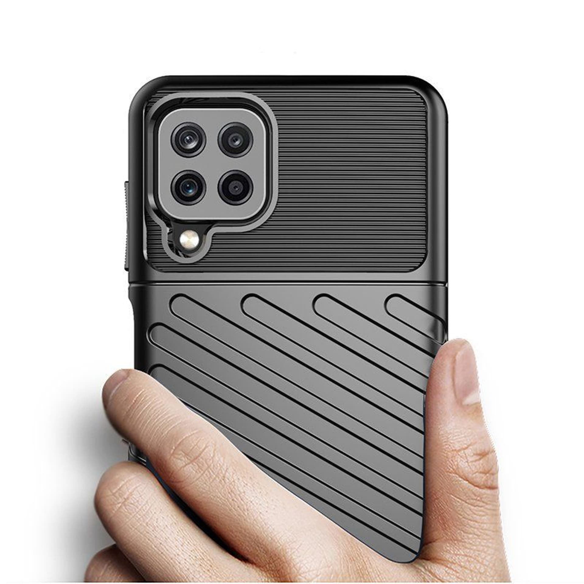 

Thunder Case elastyczne pancerne etui pokrowiec Samsung Galaxy A22 4G niebieski