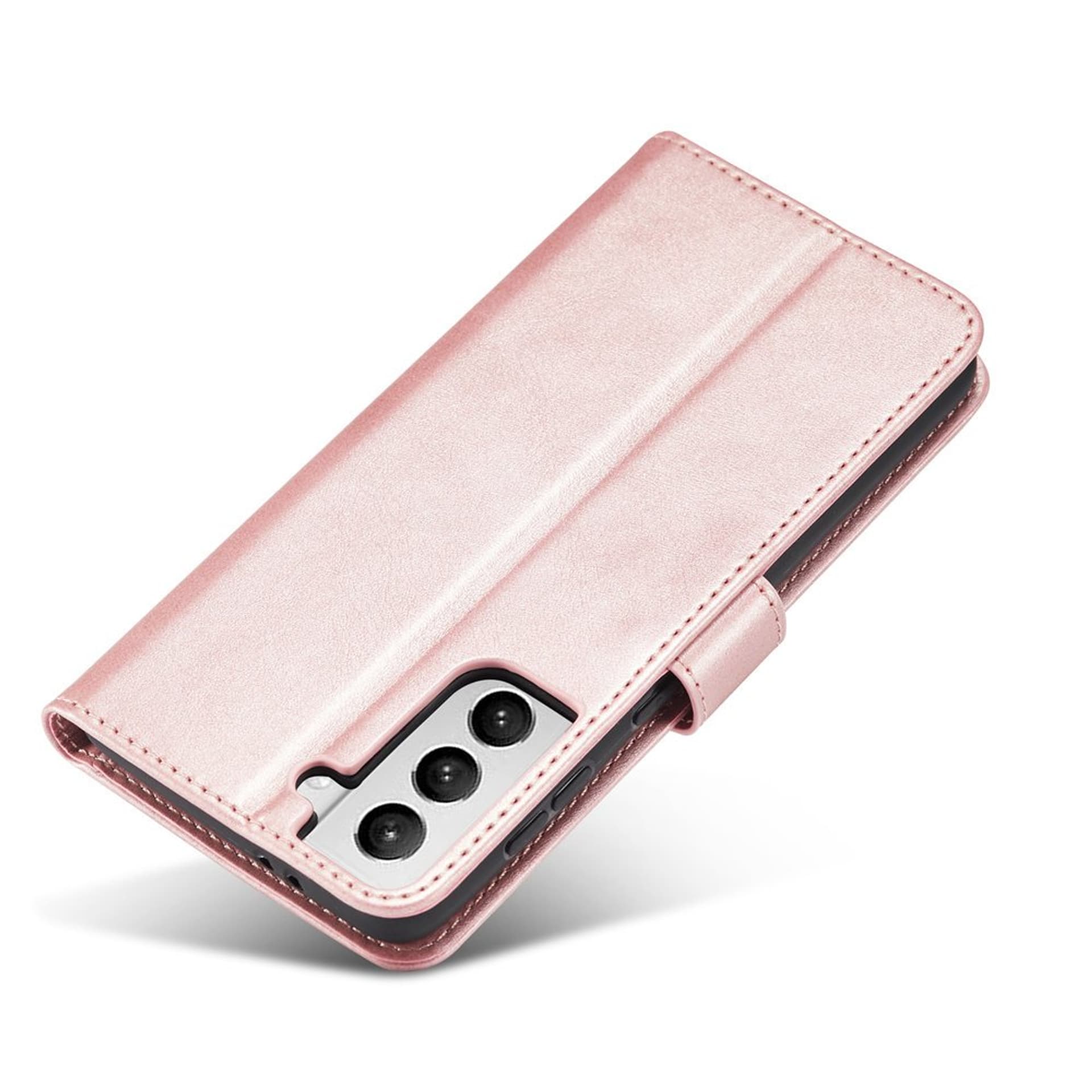 

Magnet Case elegancki futerał etui pokrowiec z klapką i funkcją podstawki Samsung Galaxy S21 FE różowy