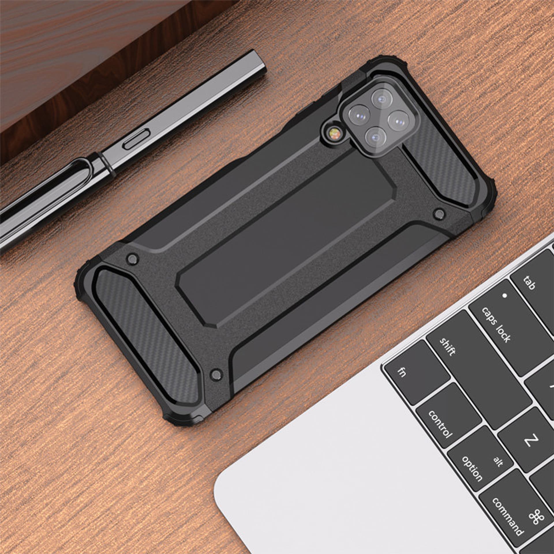 

Hybrid Armor pancerne hybrydowe etui pokrowiec Samsung Galaxy A22 4G niebieski