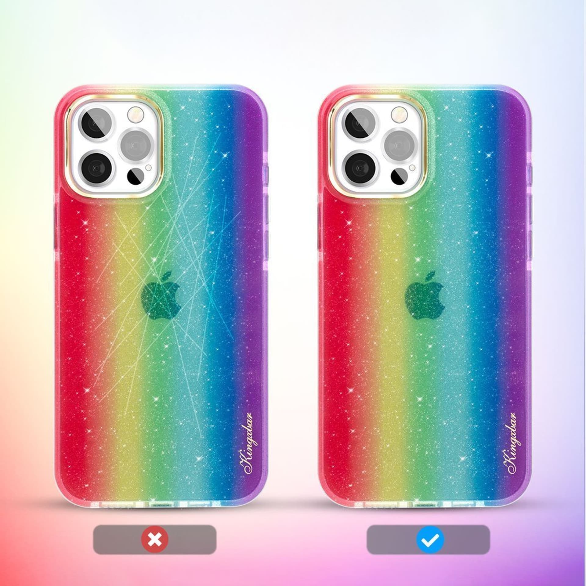 

Kingxbar Ombre etui pokrowiec iPhone 12 Pro Max wielokolorowy