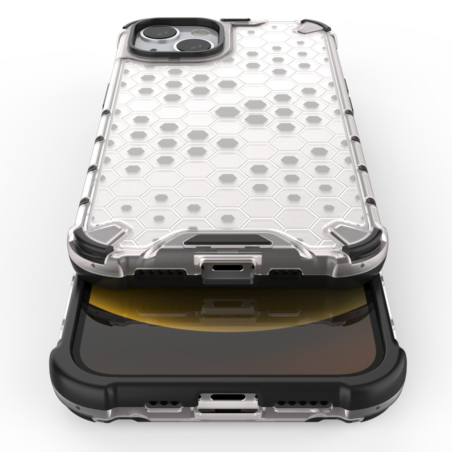 

Honeycomb etui pancerny pokrowiec z żelową ramką iPhone 13 czerwony