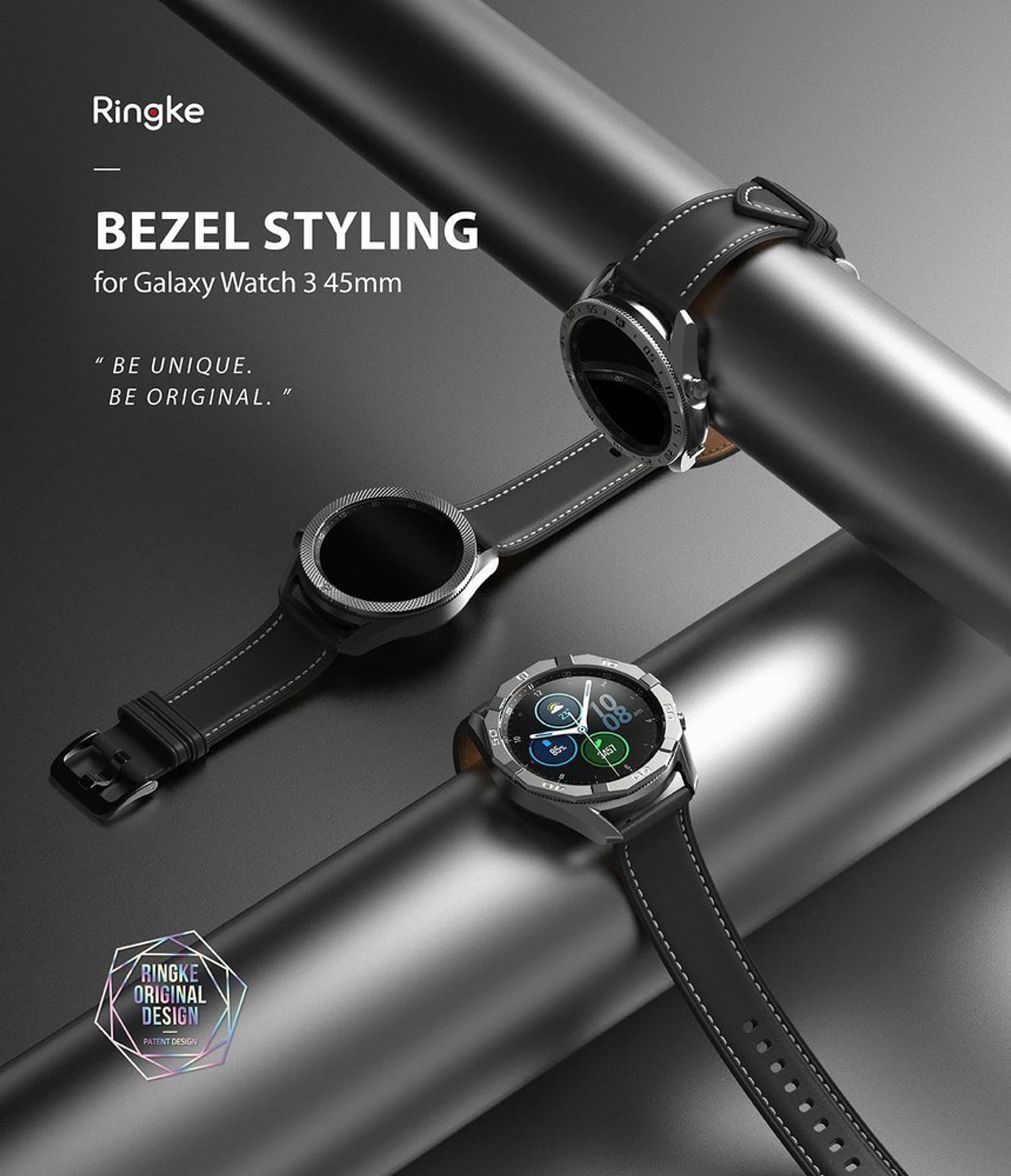 

Ringke Bezel Styling etui ramka koperta pierścień Samsung Galaxy Watch 3 45mm czarny (GW3-45-61)