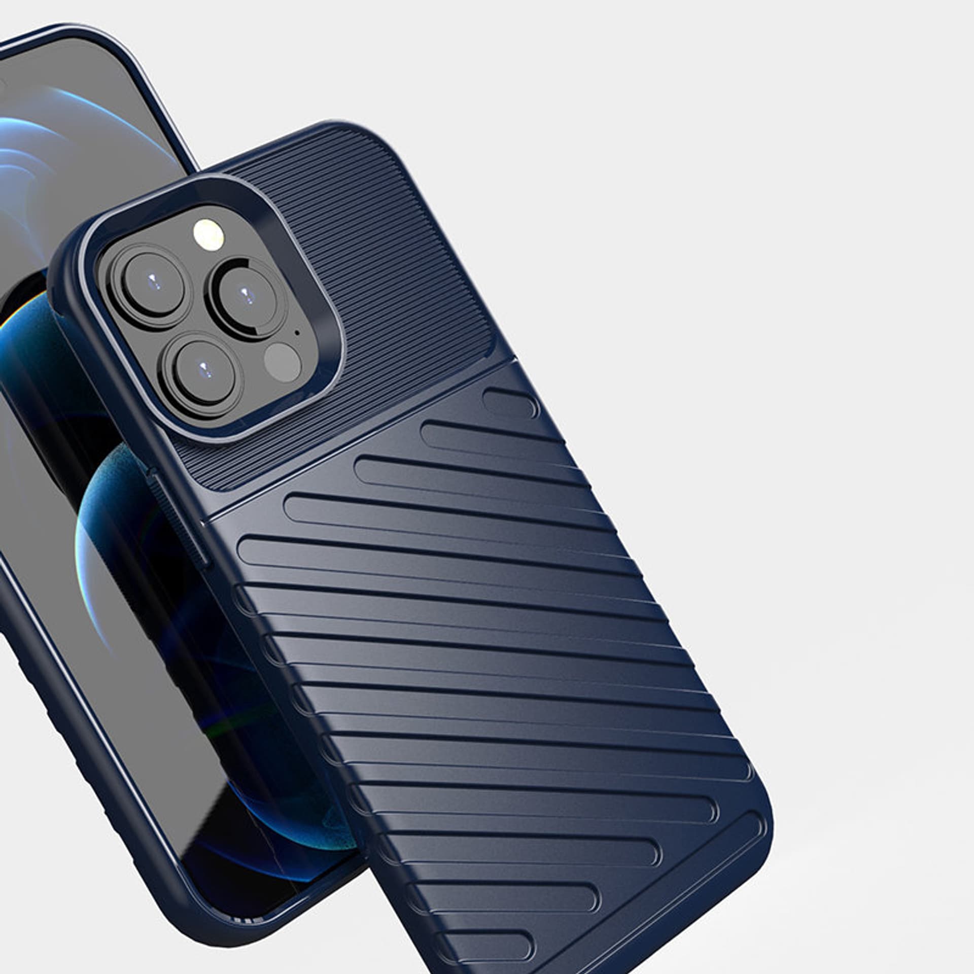 

Thunder Case elastyczne pancerne etui pokrowiec iPhone 13 Pro Max niebieski