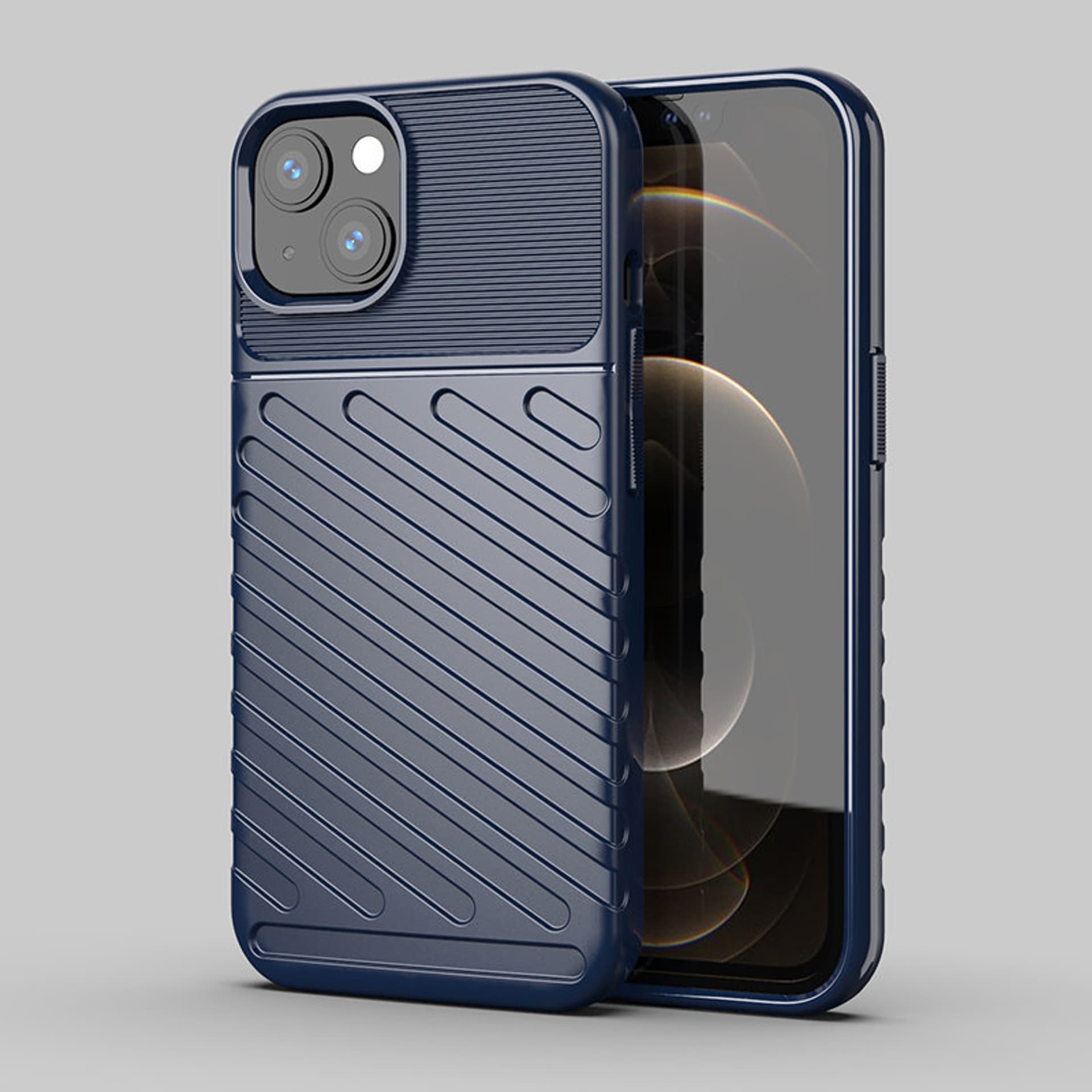 

Thunder Case elastyczne pancerne etui pokrowiec iPhone 13 niebieski