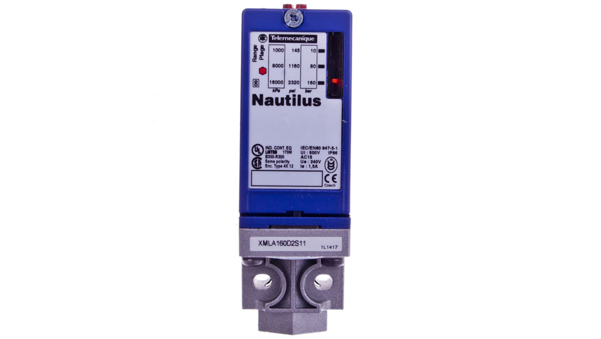 

Wyłącznik ciśnieniowy 10-160bar G1/4 0-160st. C (olej hydrauliczny) XMLA160D2S11, Olej hydrauliczny) xmla160d2s1