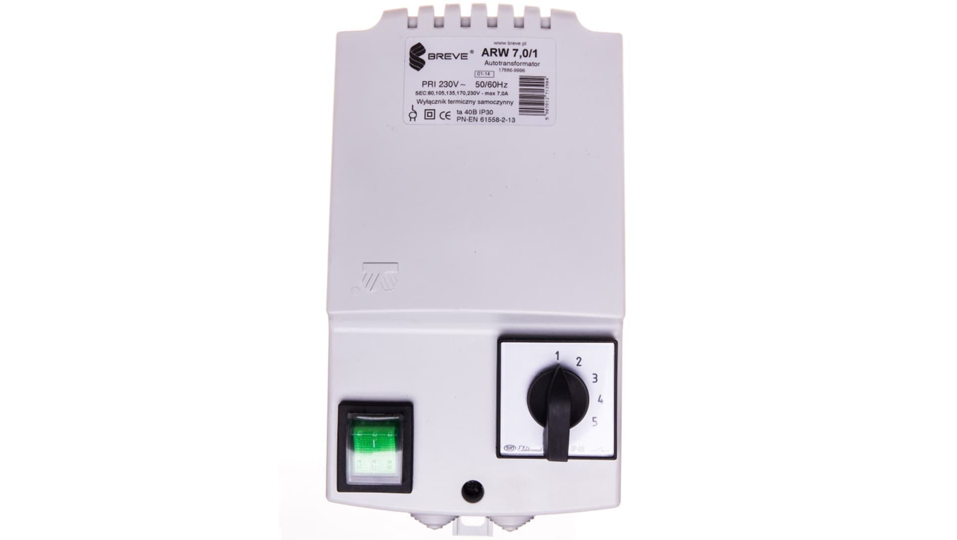 

Regulator prędkości obrotowej 1-fazowy ARW 7,0 230V 7A IP54 17886-9996