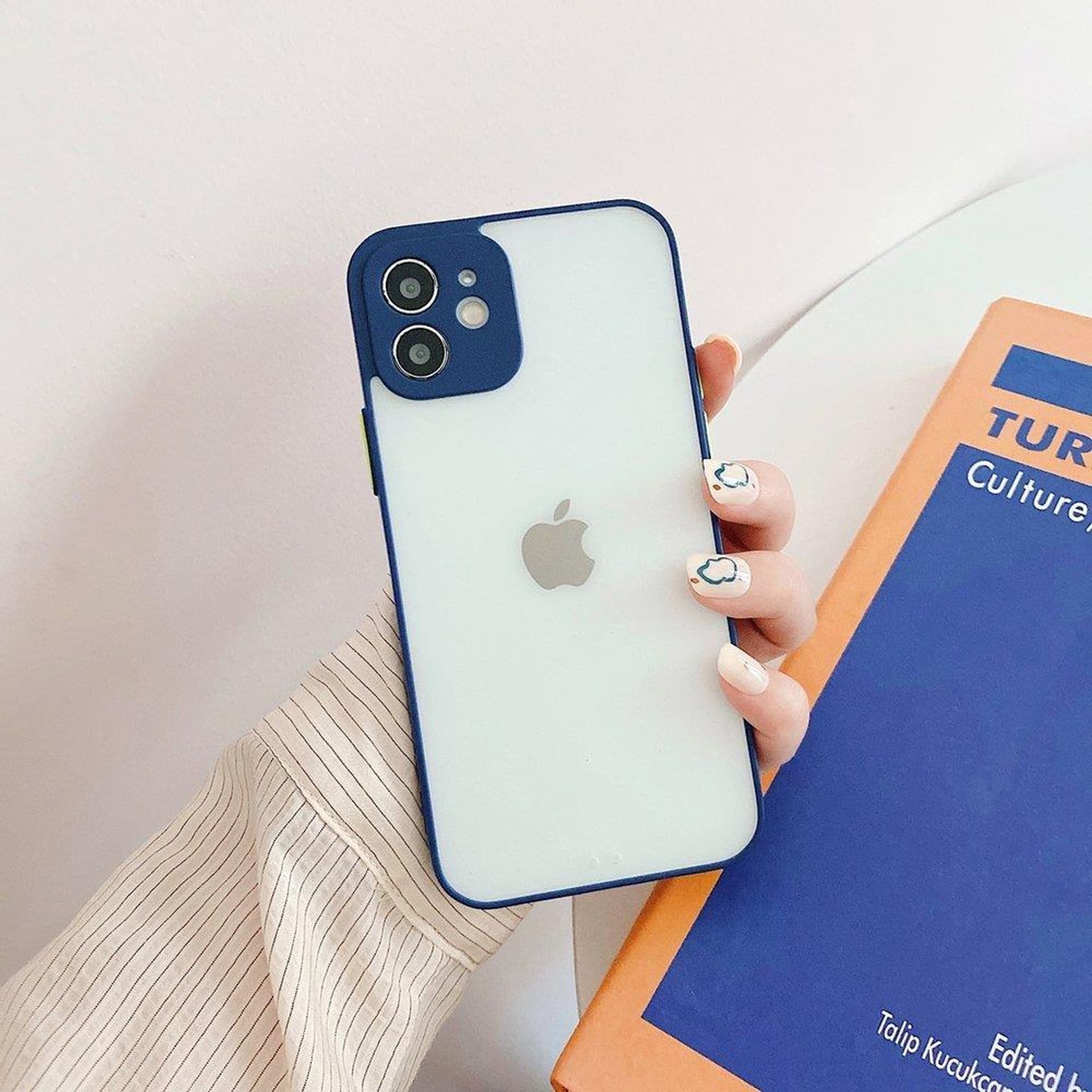 

Milky Case silikonowe elastyczne półprzezroczyste etui do Samsung Galaxy S21 Ultra 5G granatowy