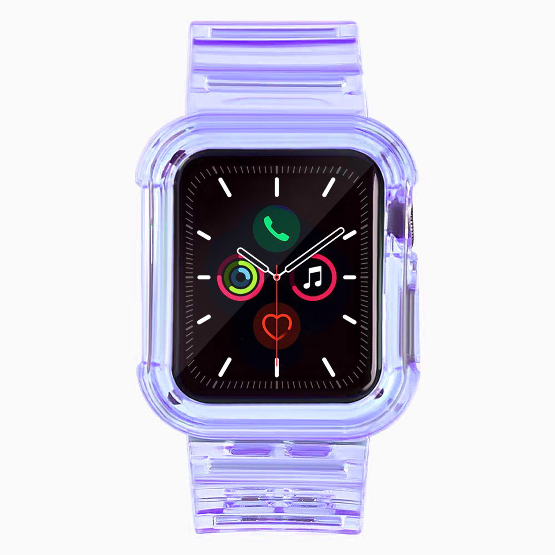 

Strap Light Set silikonowa opaska pasek bransoleta bransoletka etui do zegarka Watch 3 42mm / Watch 2 42mm fioletowy