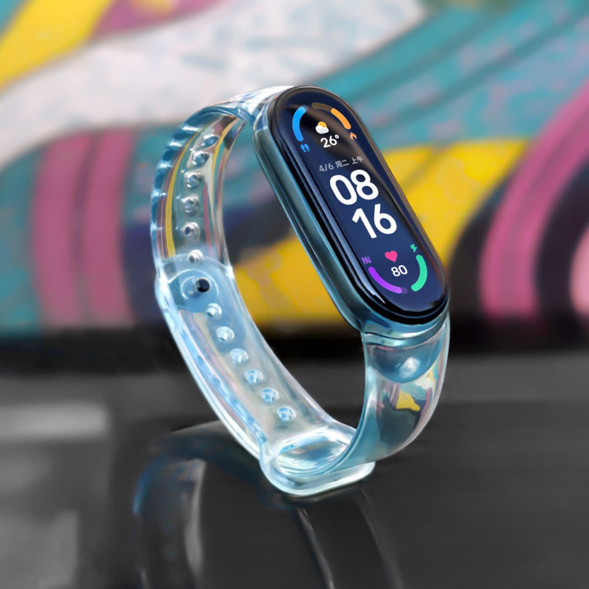 

Zamienna silikonowa opaska pasek bransoleta bransoletka do Xiaomi Mi Band 4 / 3 niebieski