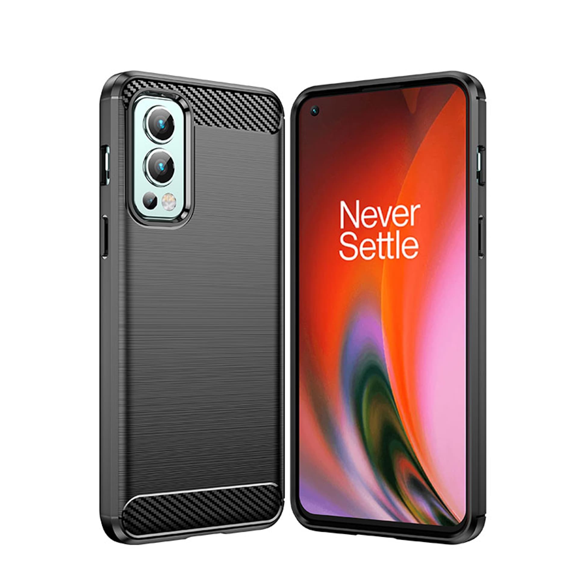 

Carbon Case elastyczne etui pokrowiec OnePlus Nord 2 5G czarny