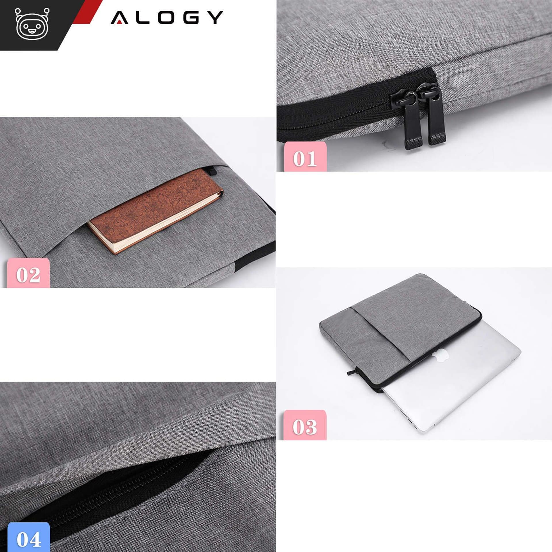 

Torba Etui na MacBooka, laptopa, tableta 14"-15.6" wsuwka Alogy Bag szara