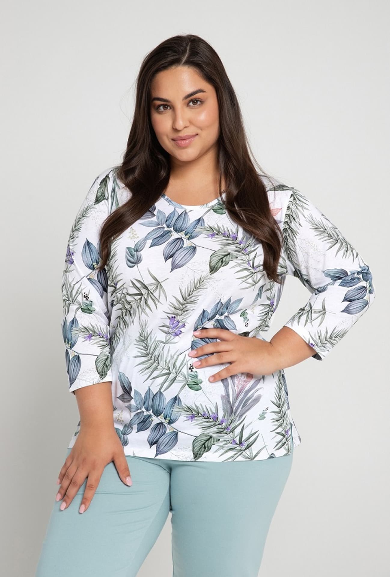 

PIŻAMA TARO 3018 FLAVIA AW24 XXL-4XL (kolor biały, rozmiar 3XL)