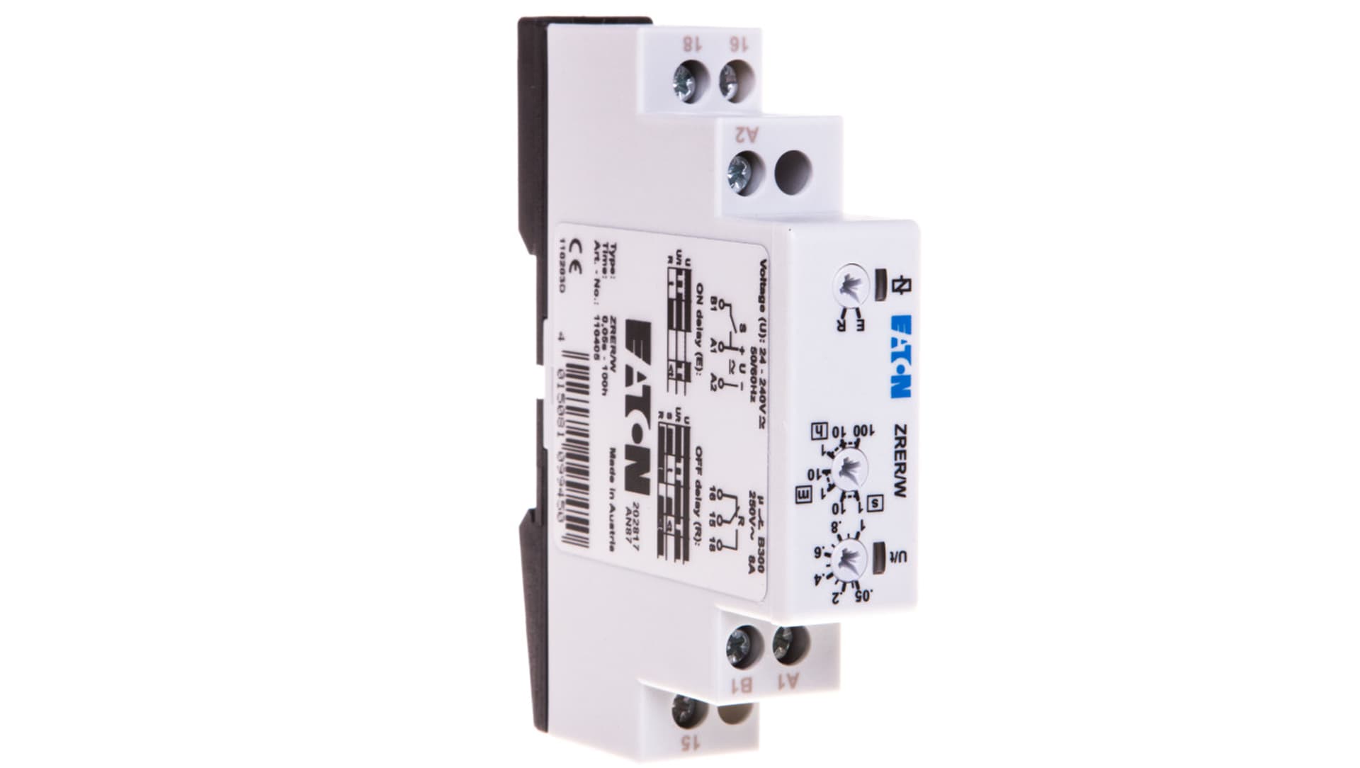 

Przekaźnik czasowy 1P 8A 1sek-100h 24-230V AC/DC opóźnione załączenie/wyłączenie ZRER/W 110405