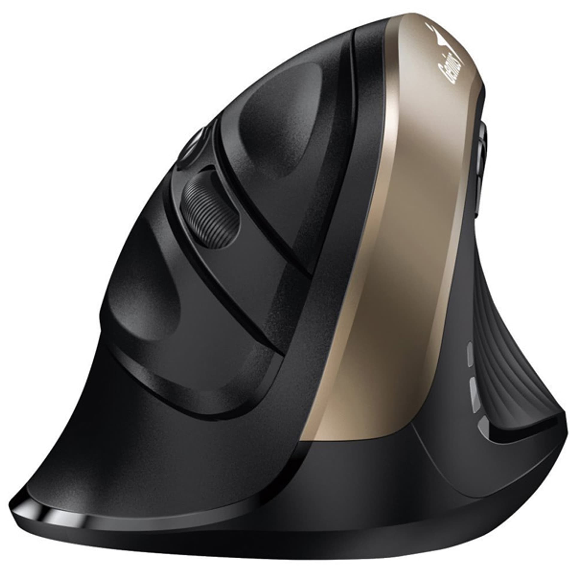 

Genius Mysz Ergo 8250S, 1600DPI, 2.4 [GHz], optyczna, 6kl., bezprzewodowa, czarno-złota, 1 szt AA, wertykalna