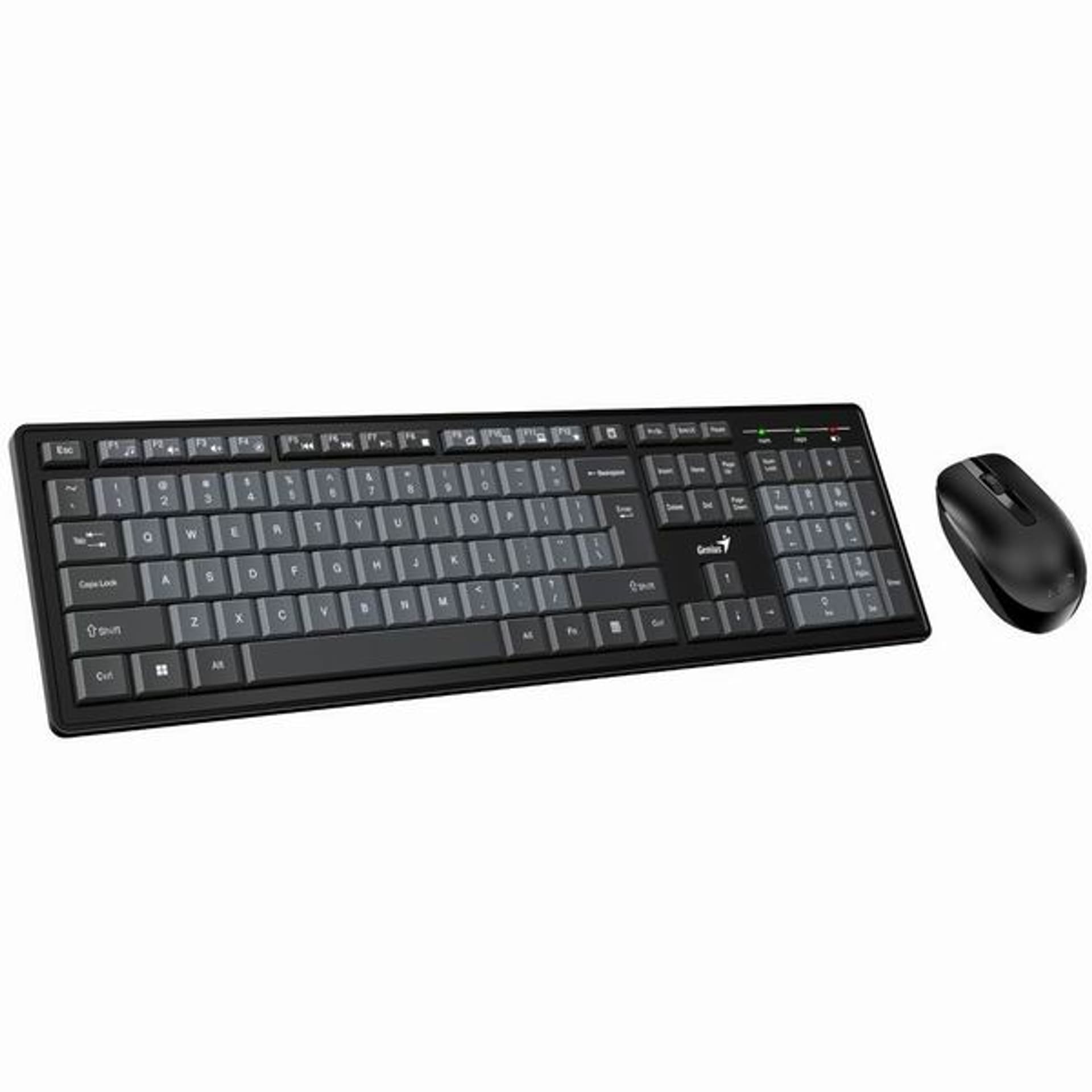 

Genius Smart KM-8200, zestaw klawiatura z myszą optyczną bezprzewodową, CZ/SK, klasyczna, czarno-szara