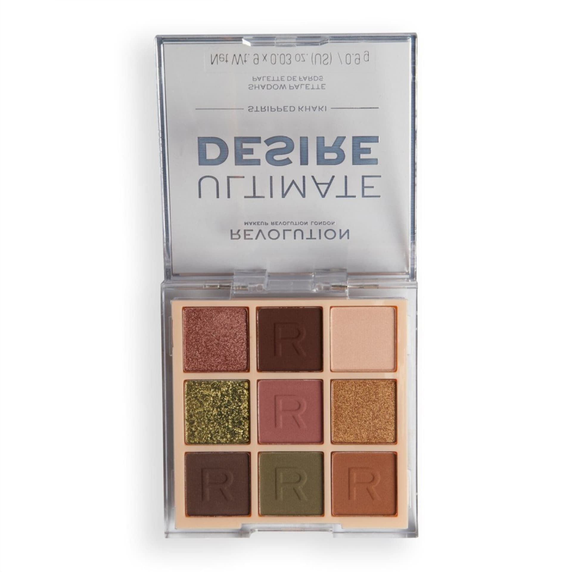 

Makeup Revolution Ultimate Desire Paletka Cieni do powiek (9) - Stripped Khaki 1szt, 9) - stripped khaki 1sz