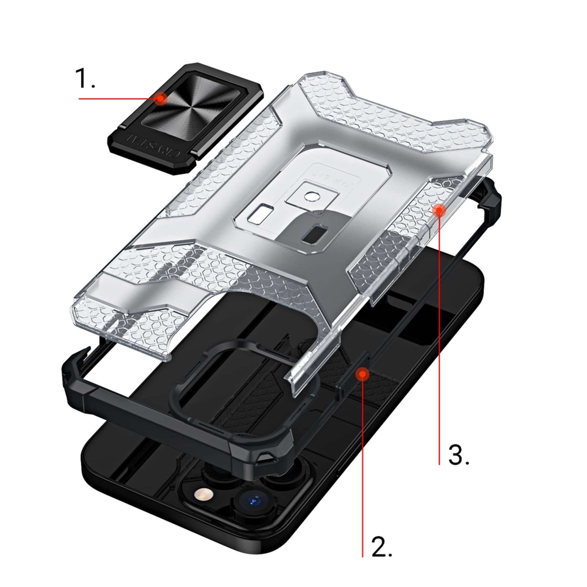 

Crystal Ring Case pancerne hybrydowe etui pokrowiec + magnetyczny uchwyt iPhone 11 Pro zielony