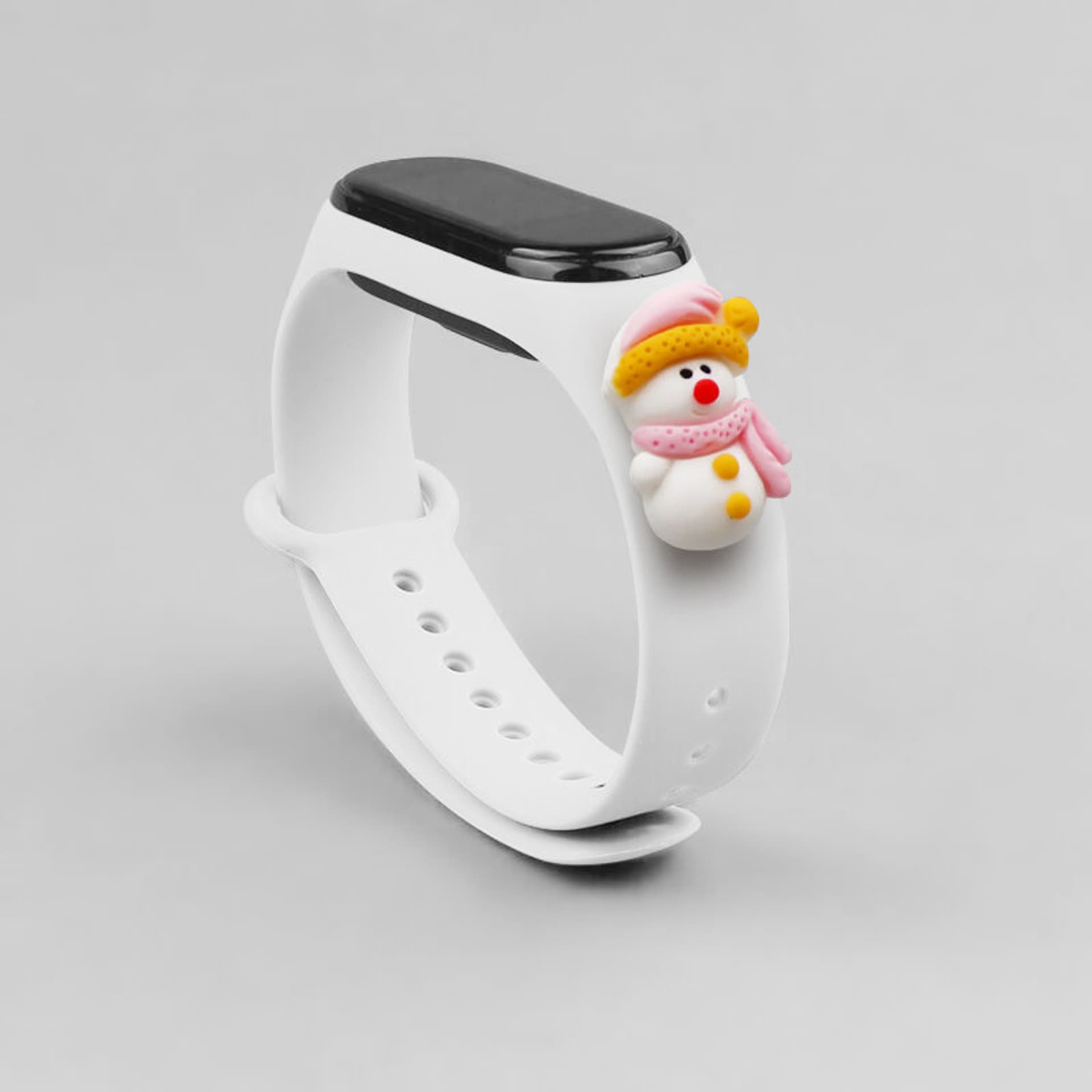 

Strap Xmas opaska do Xiaomi Mi Band 4 / Mi Band 3 świąteczny silikonowy pasek bransoletka biały (bałwanek 2)