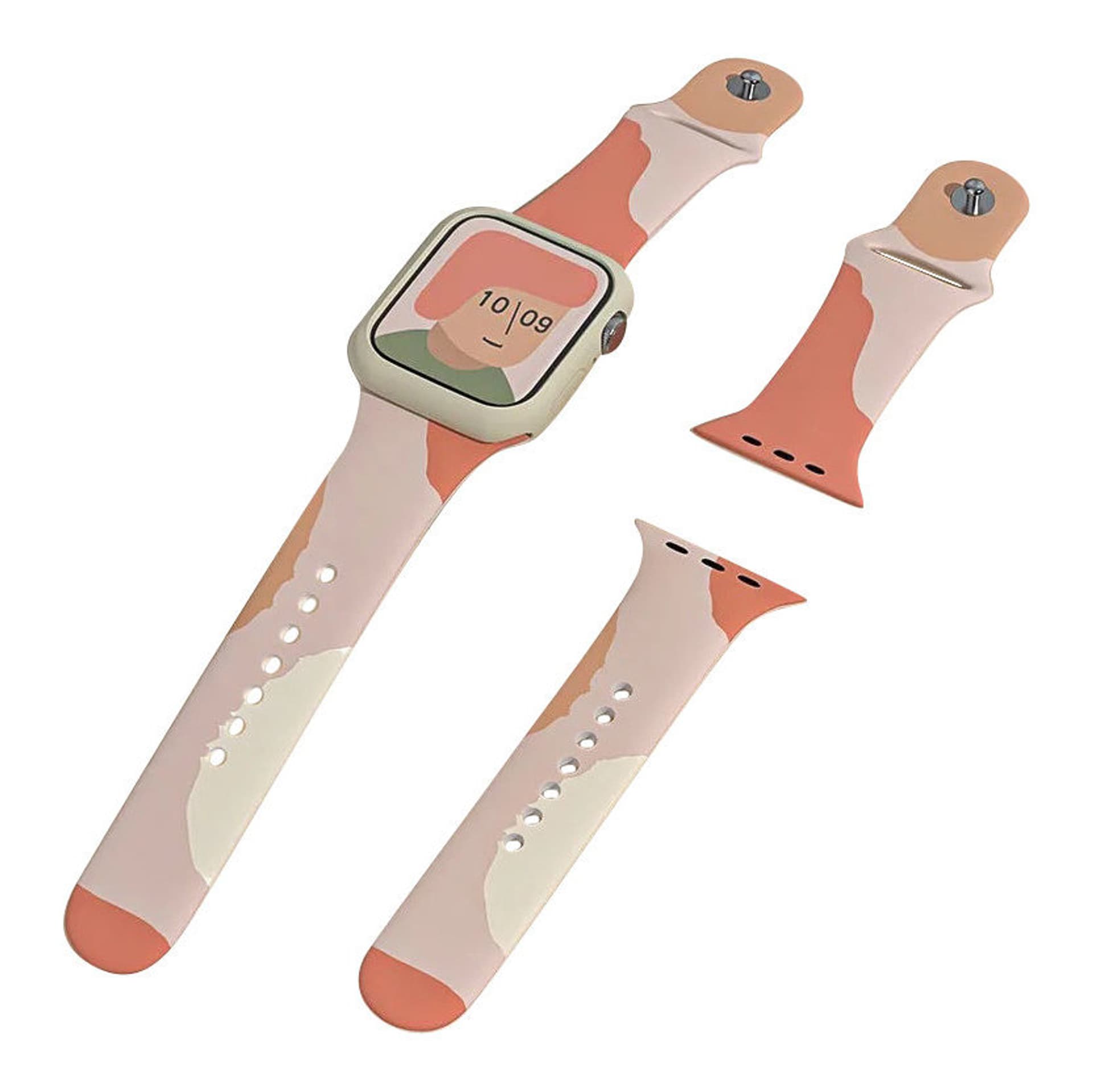 

Strap Moro opaska do Apple Watch 8 / 7 / 6 / SE / 5 / 4 / 3 / 2 (41mm / 40mm / 38mm) silikonowy pasek bransoletka do zegarka wzór 2