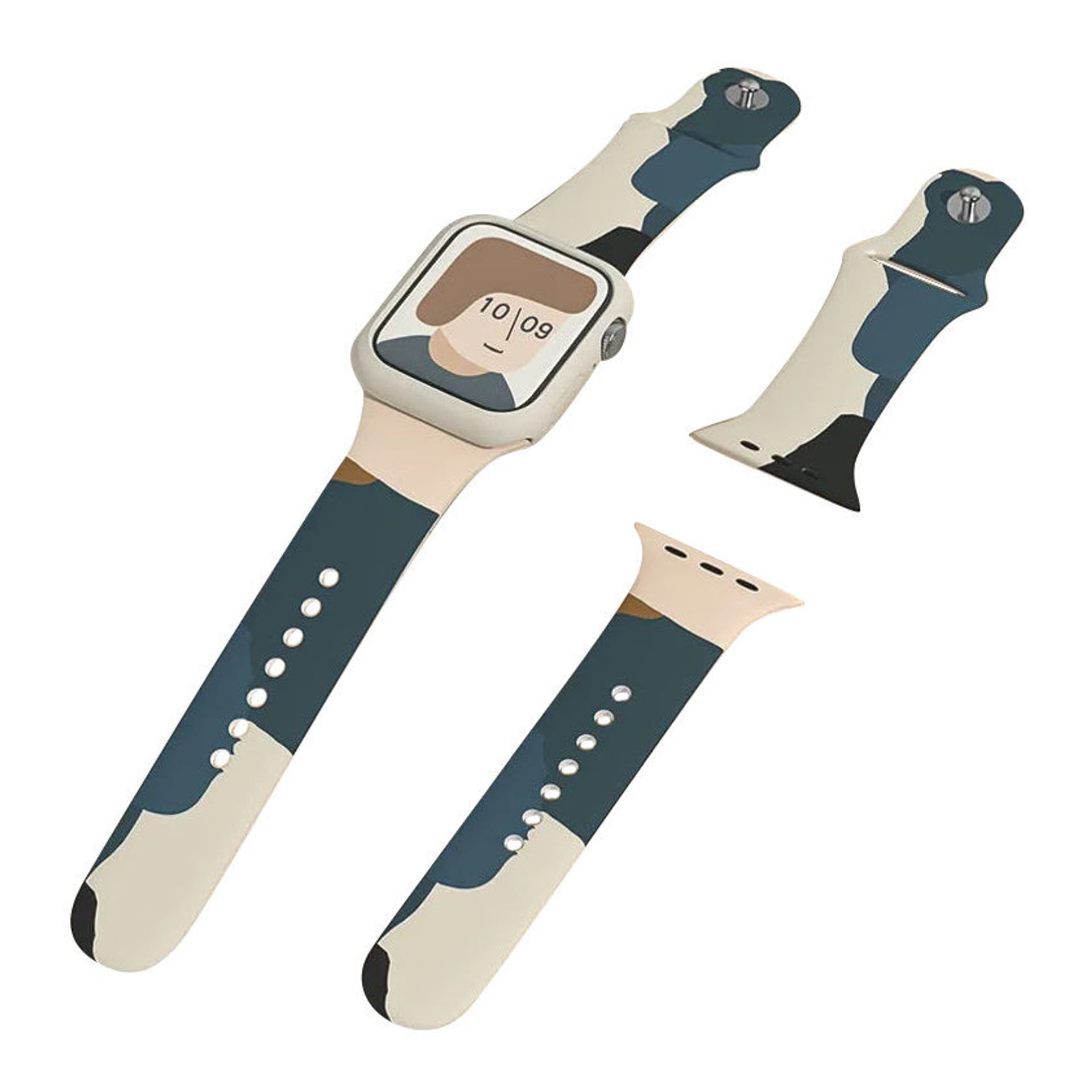 

Strap Moro opaska do Apple Watch 8 / 7 / 6 / SE / 5 / 4 / 3 / 2 (41mm / 40mm / 38mm) silikonowy pasek bransoletka do zegarka wzór 4