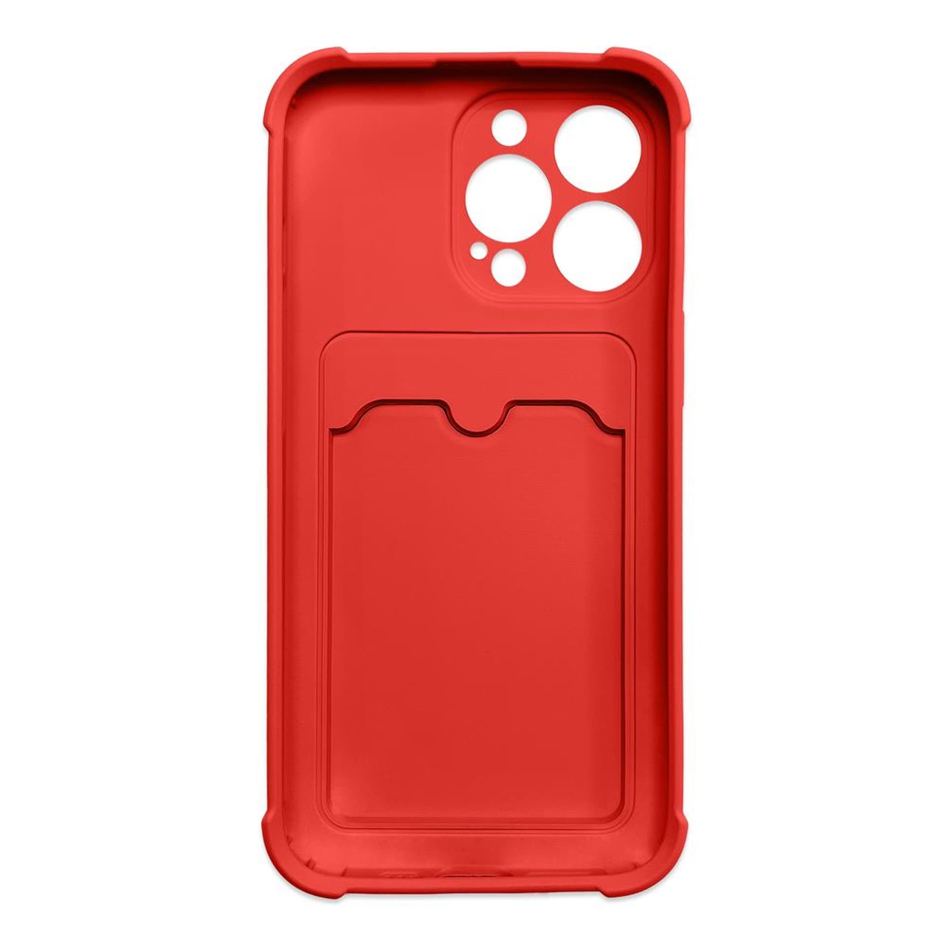 

Card Armor Case etui pokrowiec do Xiaomi Redmi Note 10 / Redmi Note 10S portfel na kartę silikonowe pancerne etui Air Bag czerwony