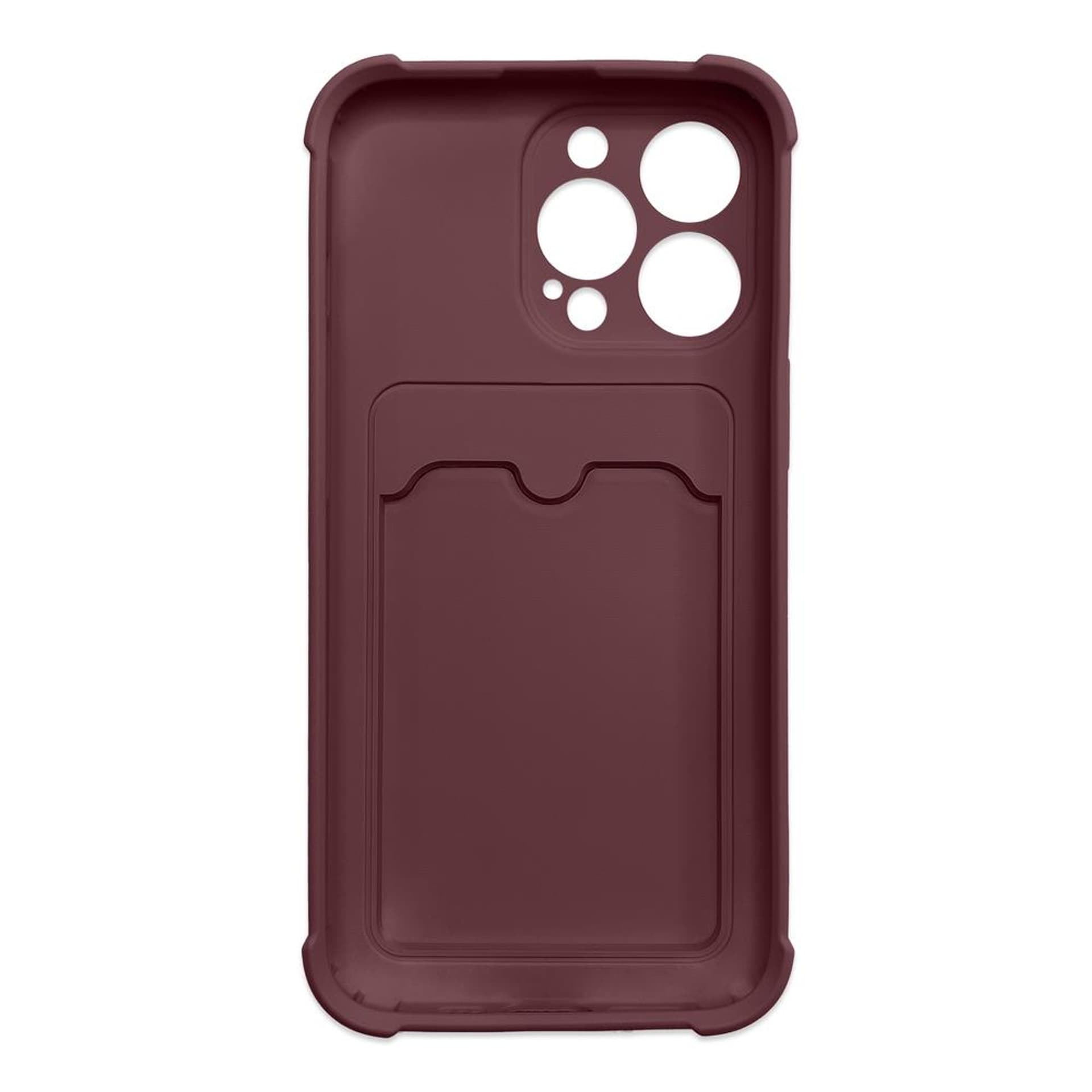 

Card Armor Case etui pokrowiec do iPhone 11 Pro Max portfel na kartę silikonowe pancerne etui Air Bag malinowy