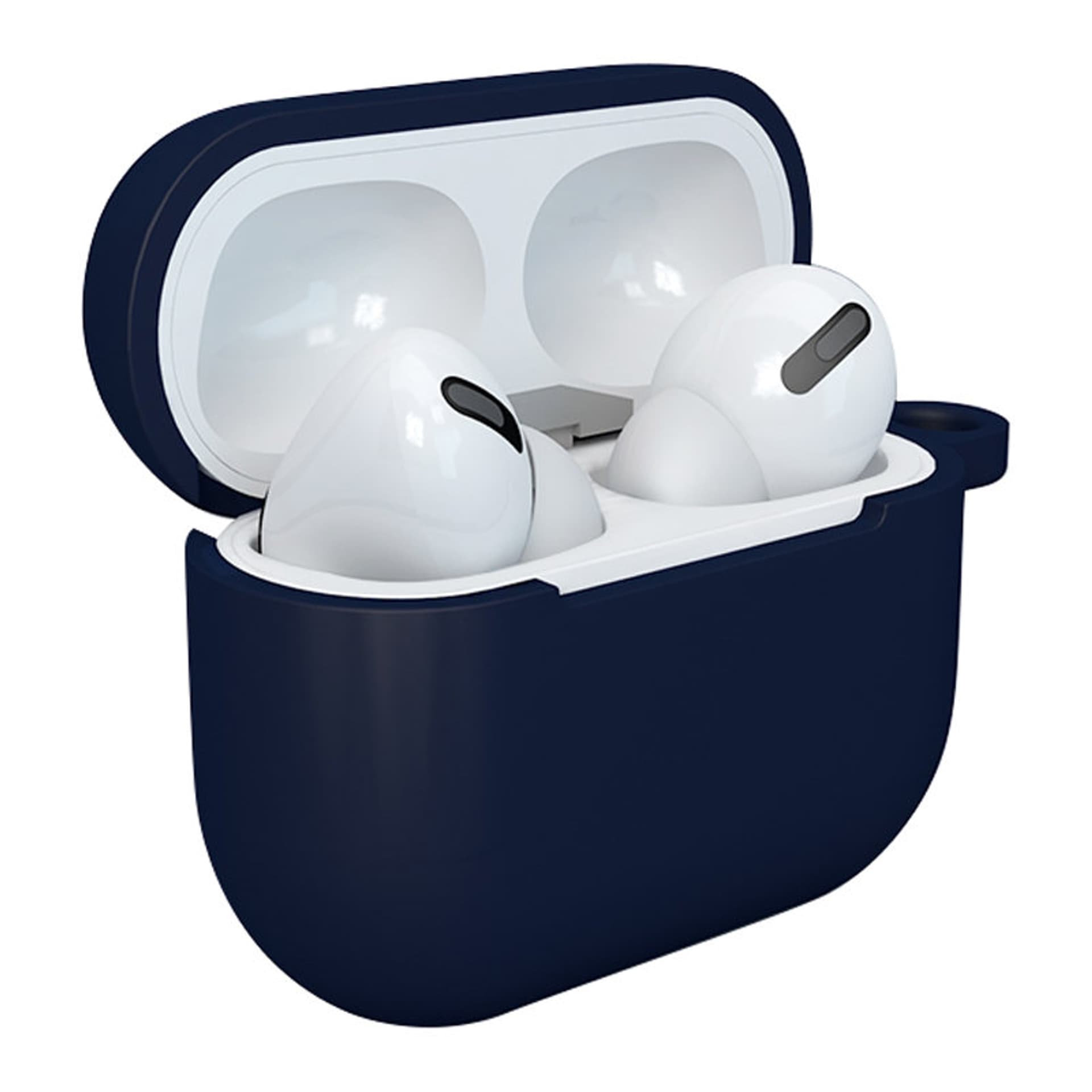 

Etui do AirPods 3 silikonowy miękki pokrowiec na słuchawki + brelok karabińczyk zawieszka ciemnoniebieski (case D)