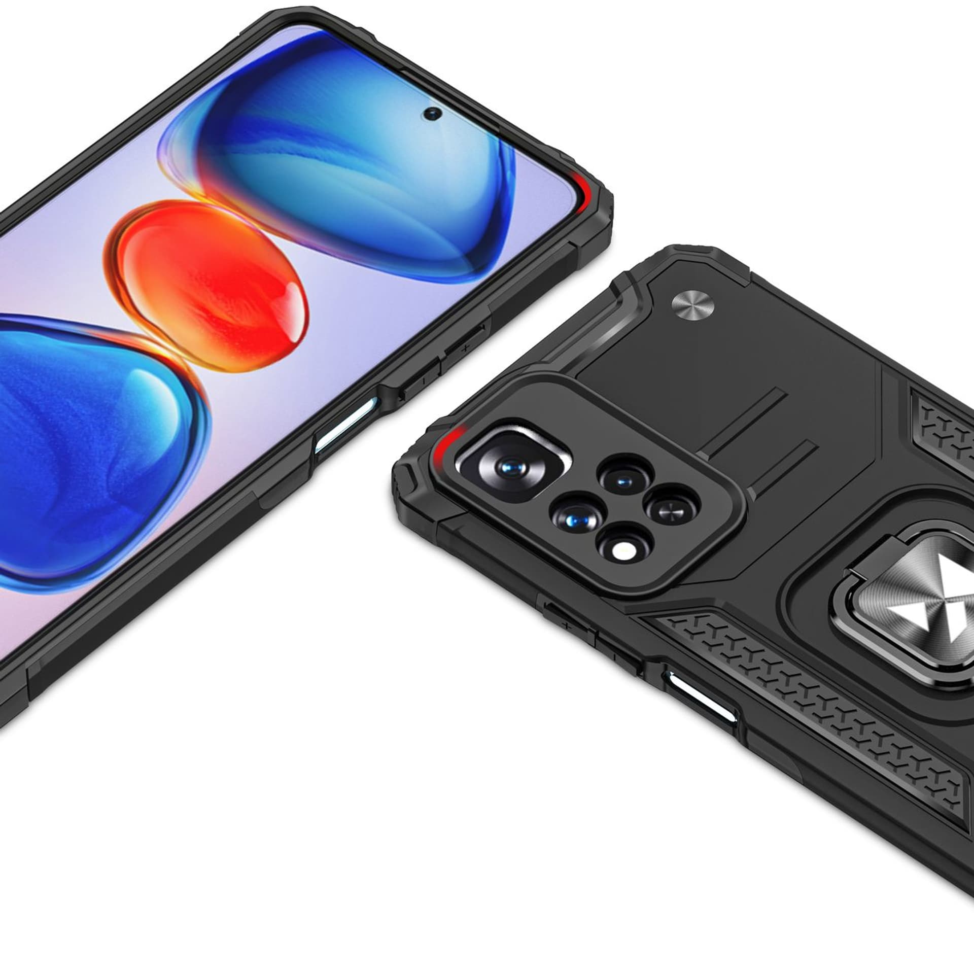 

Wozinsky Ring Armor pancerne hybrydowe etui pokrowiec + magnetyczny uchwyt Xiaomi Redmi Note 11 Pro 5G (China) / Redmi Note 11 Pro+ 5G (China) / Mi 11i (India) / Mi 11i HyperCharge / Poco X4 NFC 5G n